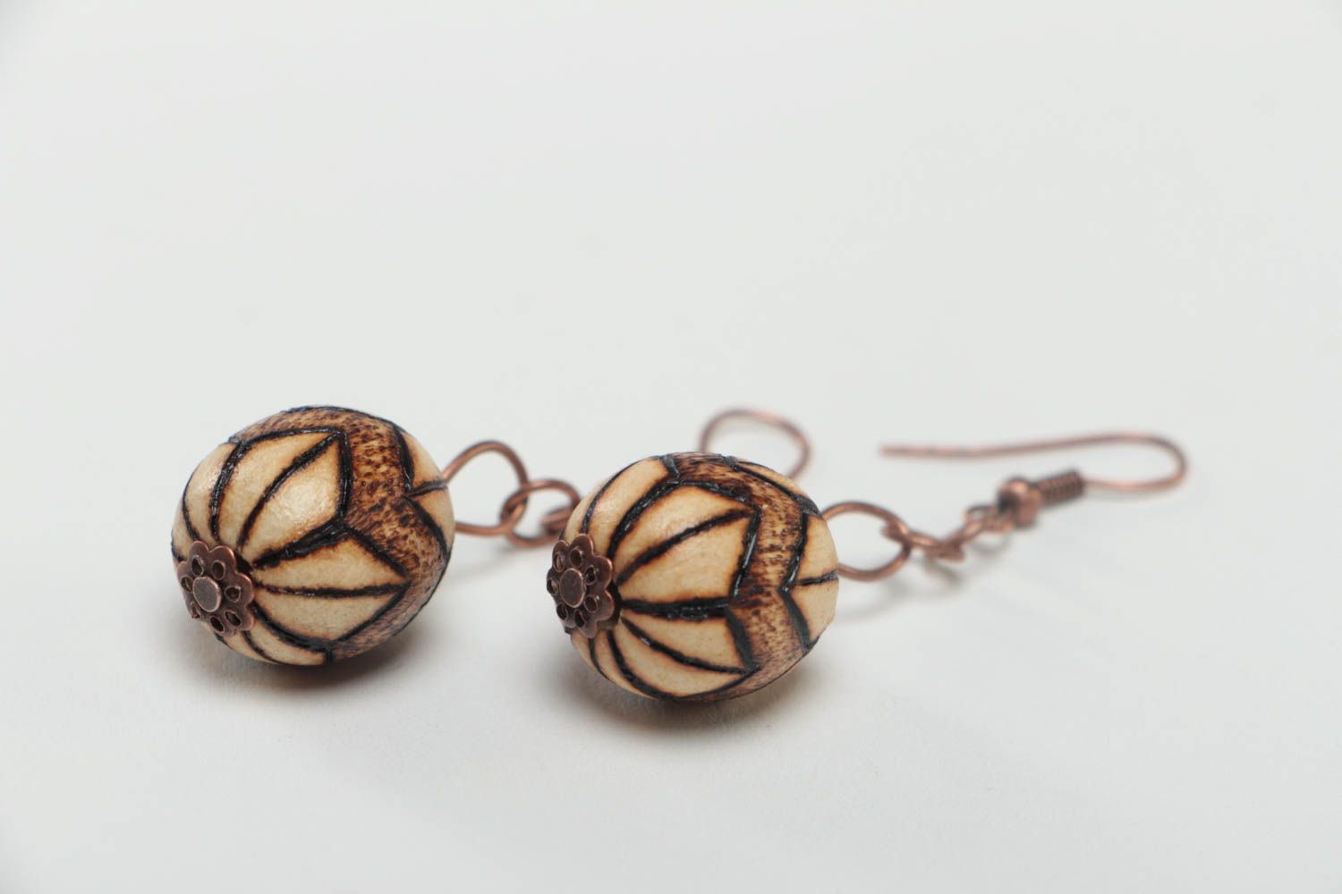Handmade earrings wooden jewelry earrings for women fashion jewelry gift for her photo 3