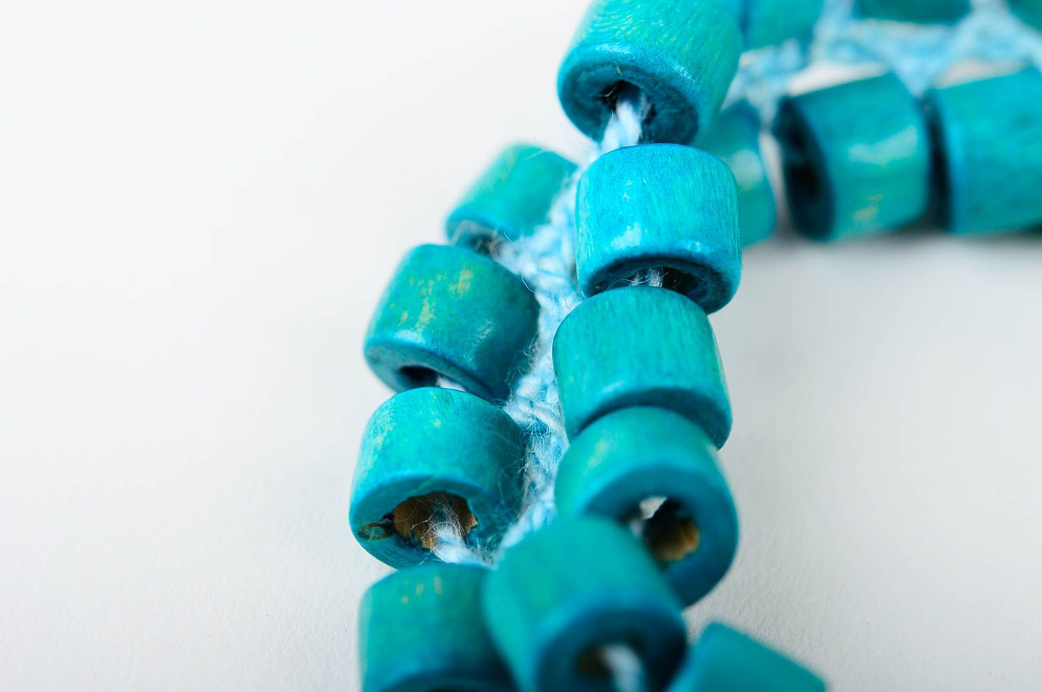 Украшение ручной работы модный браслет с бусинами красивый браслет голубой фото 4
