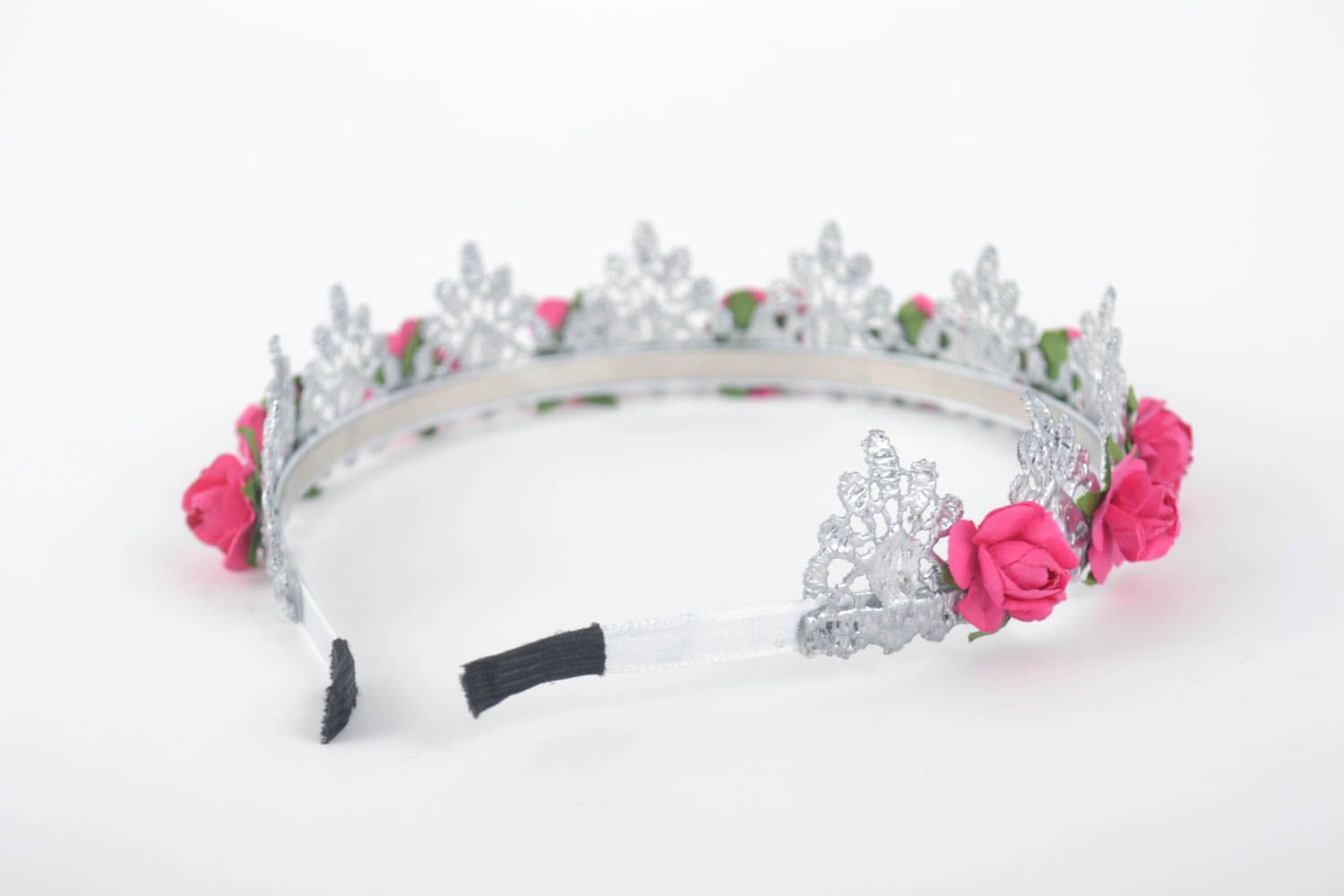 Beautiful handmade diadem hair band flower headband accessories for girls photo 4