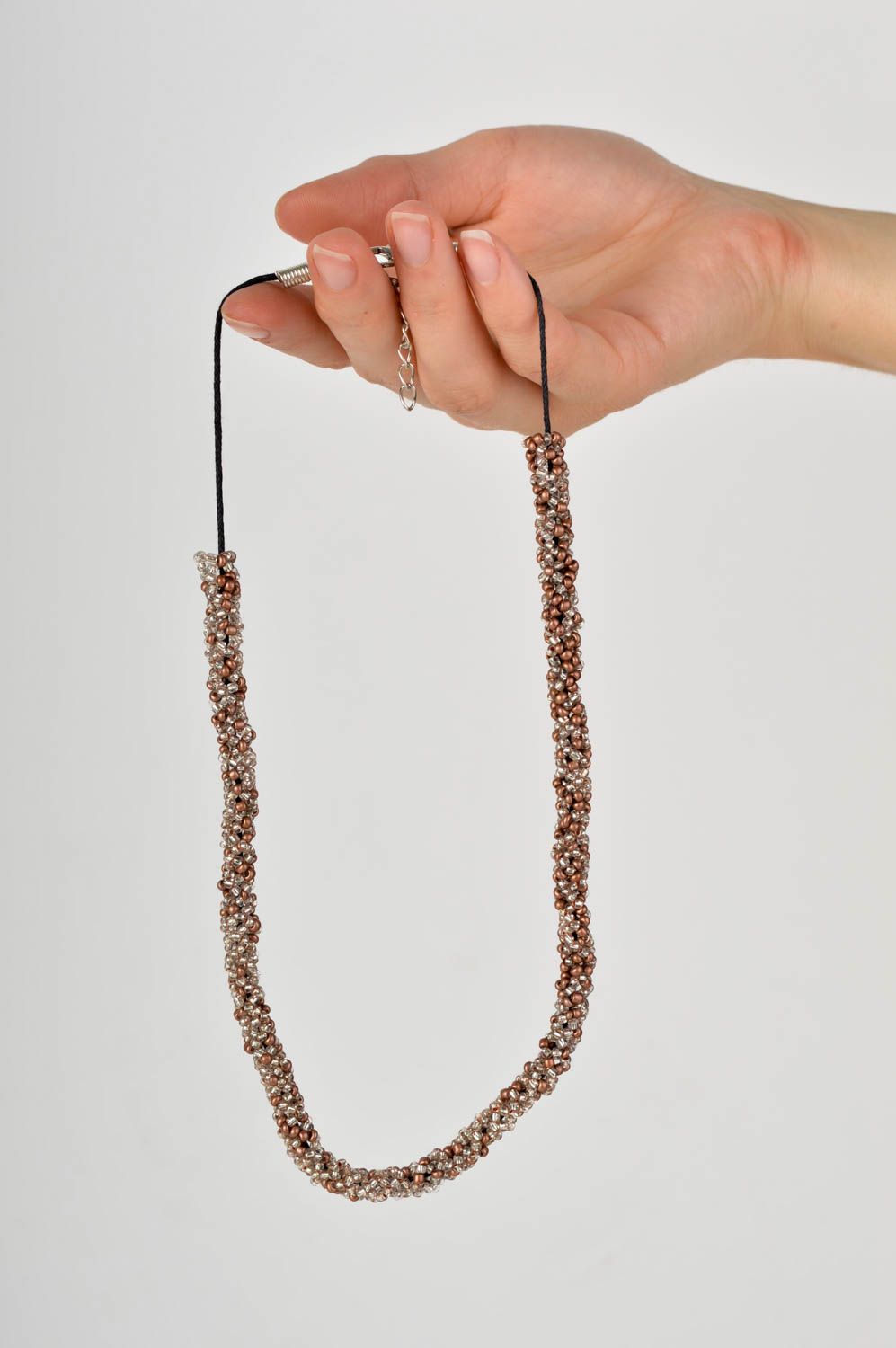 Schmuck Kette handgemachte Collier Halskette glänzender Glasperlen Schmuck foto 5