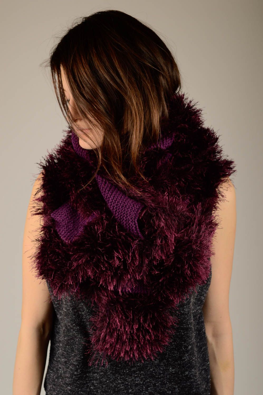Handmade designer cute scarf beautiful elegant scarf unusual female accessory photo 1