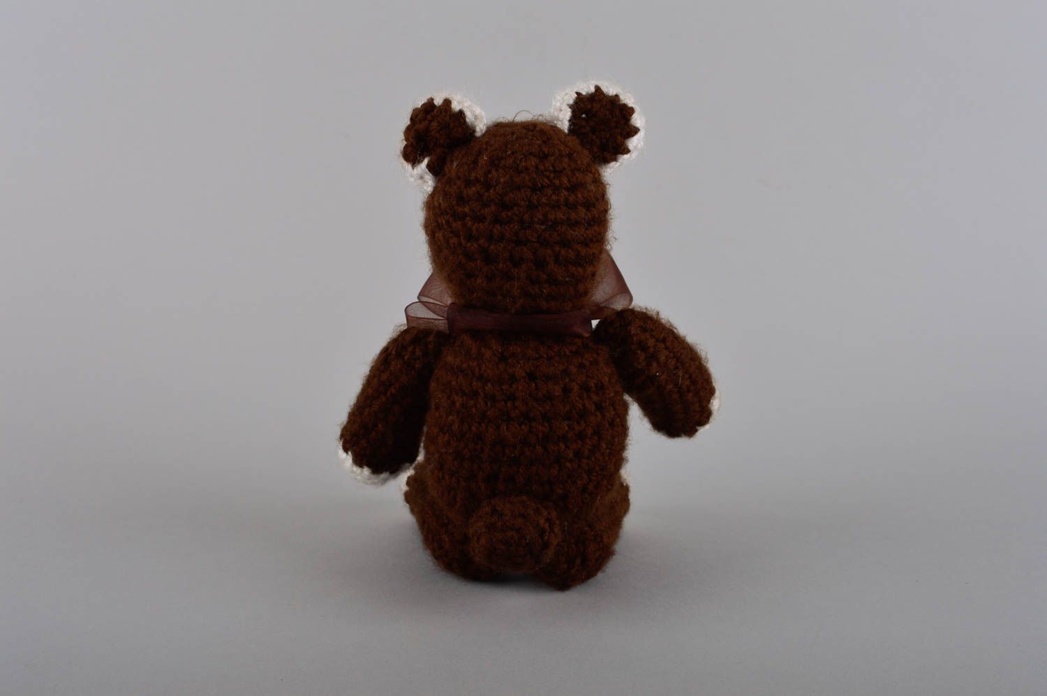 Peluche ourson fait main Jouet enfant Cadeau original tricotée au crochet photo 4
