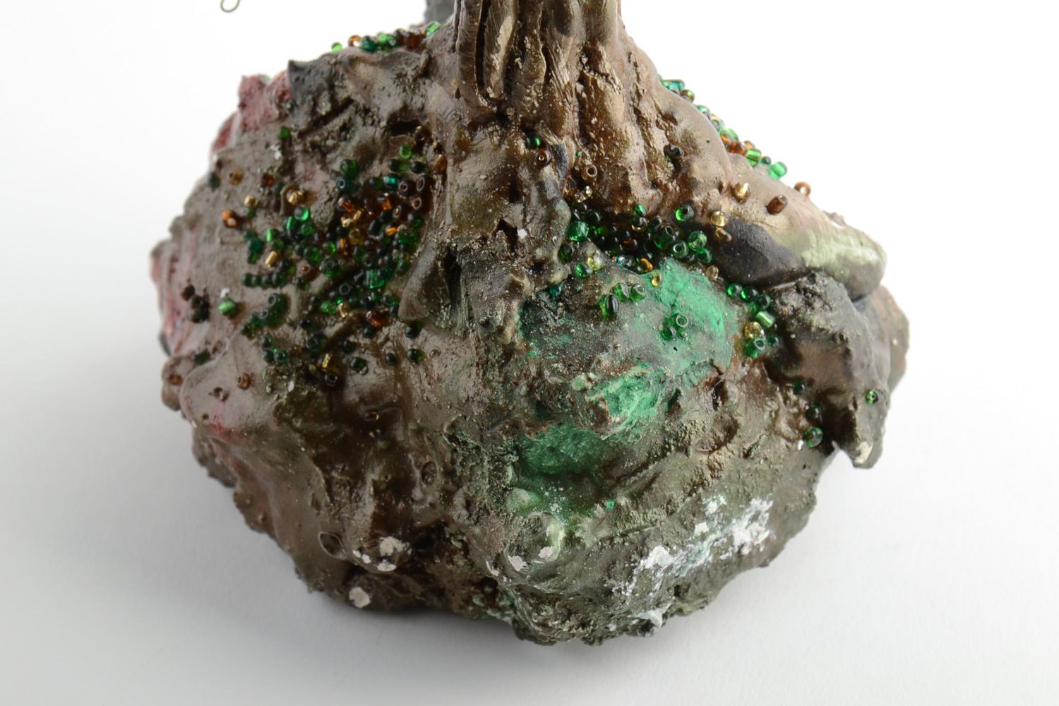 Handgemachter Baum aus Glasperlen Geschenkidee mit rein ökologischem Lack bedeckt foto 3