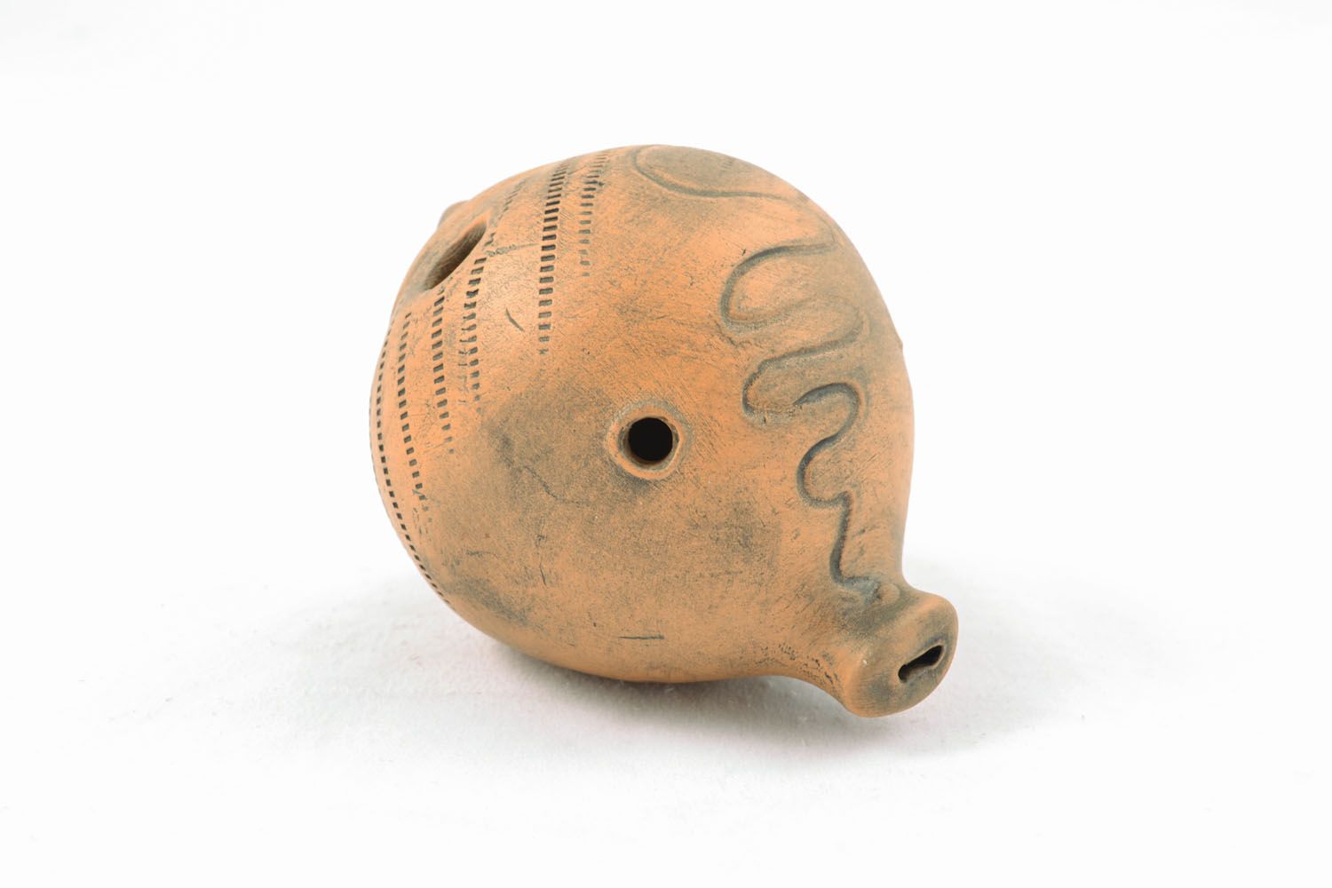 Handmade ceramic penny whistle photo 2