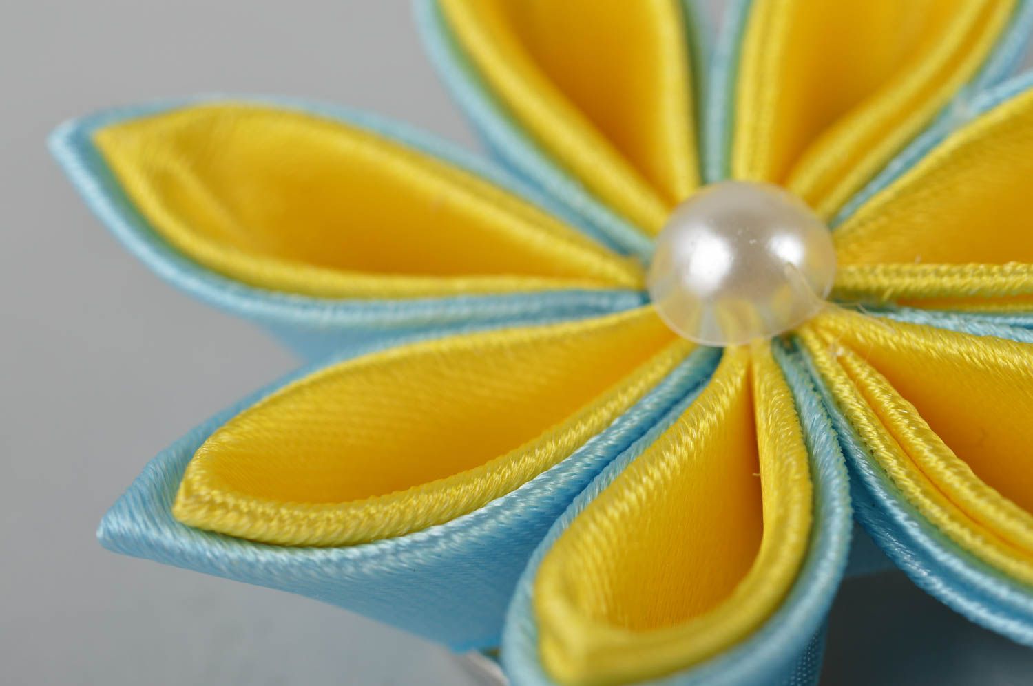Beautiful handmade textile flower barrette hair clip accessories for kids photo 4