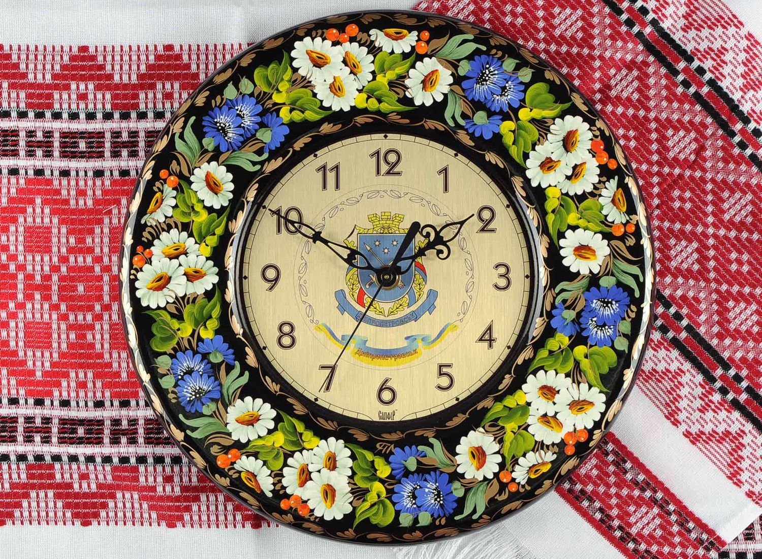 Quartz painted clock Floral photo 4