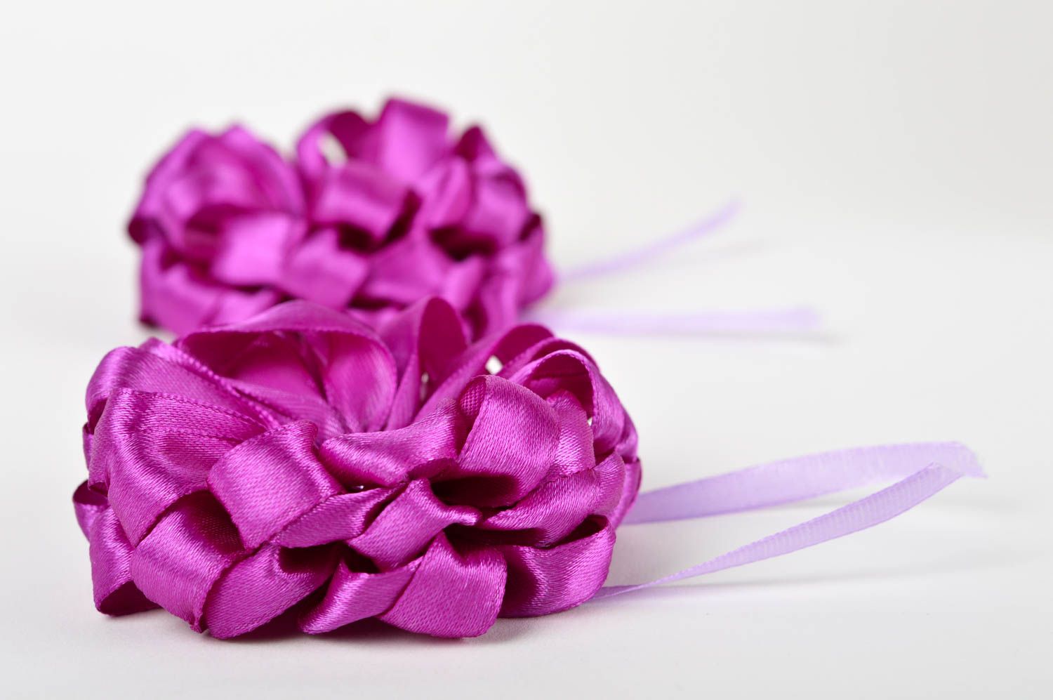 Satin ribbon scrunchy for children handmade hair accessories present for girls photo 3