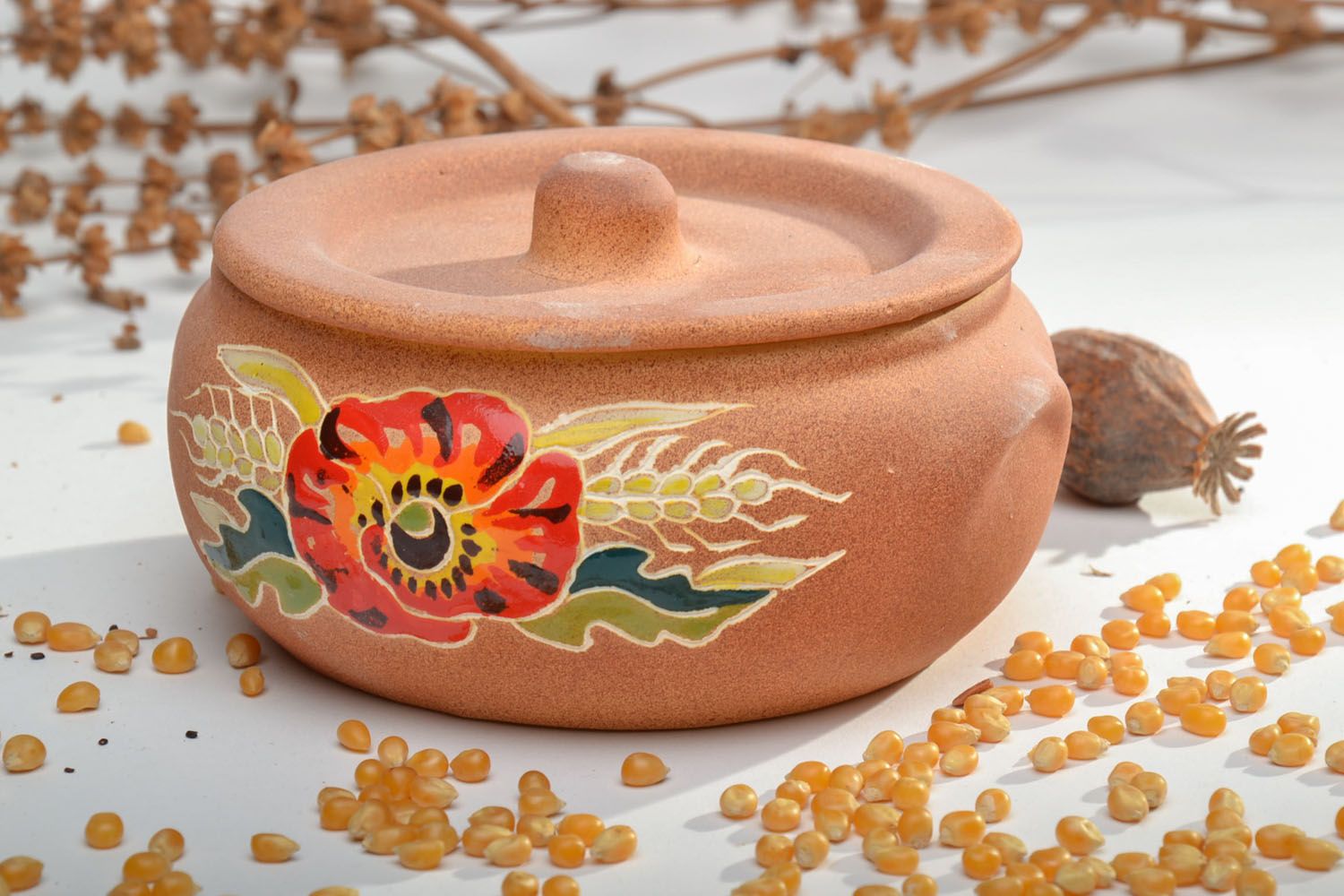 Ceramic pan with lid photo 1
