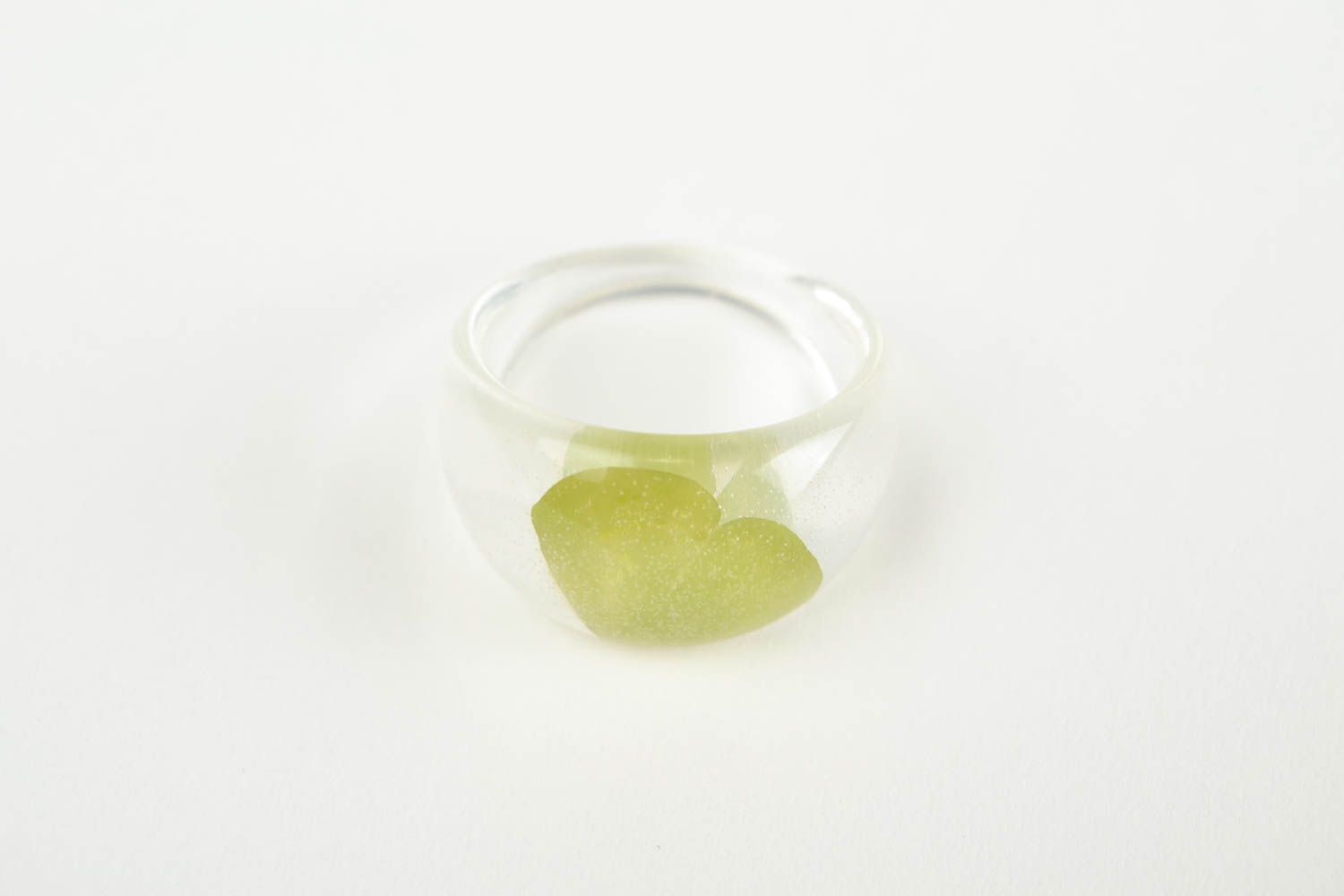 Handmade ring designer accessory unusual gift for women epoxy jewelry photo 3