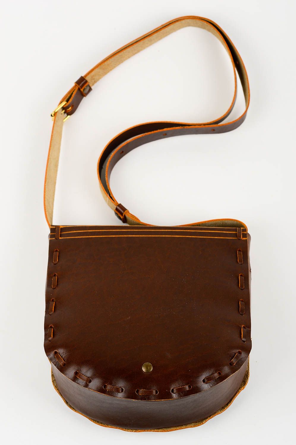 Handmade designer small bag unusual leather bag cute present for women photo 4