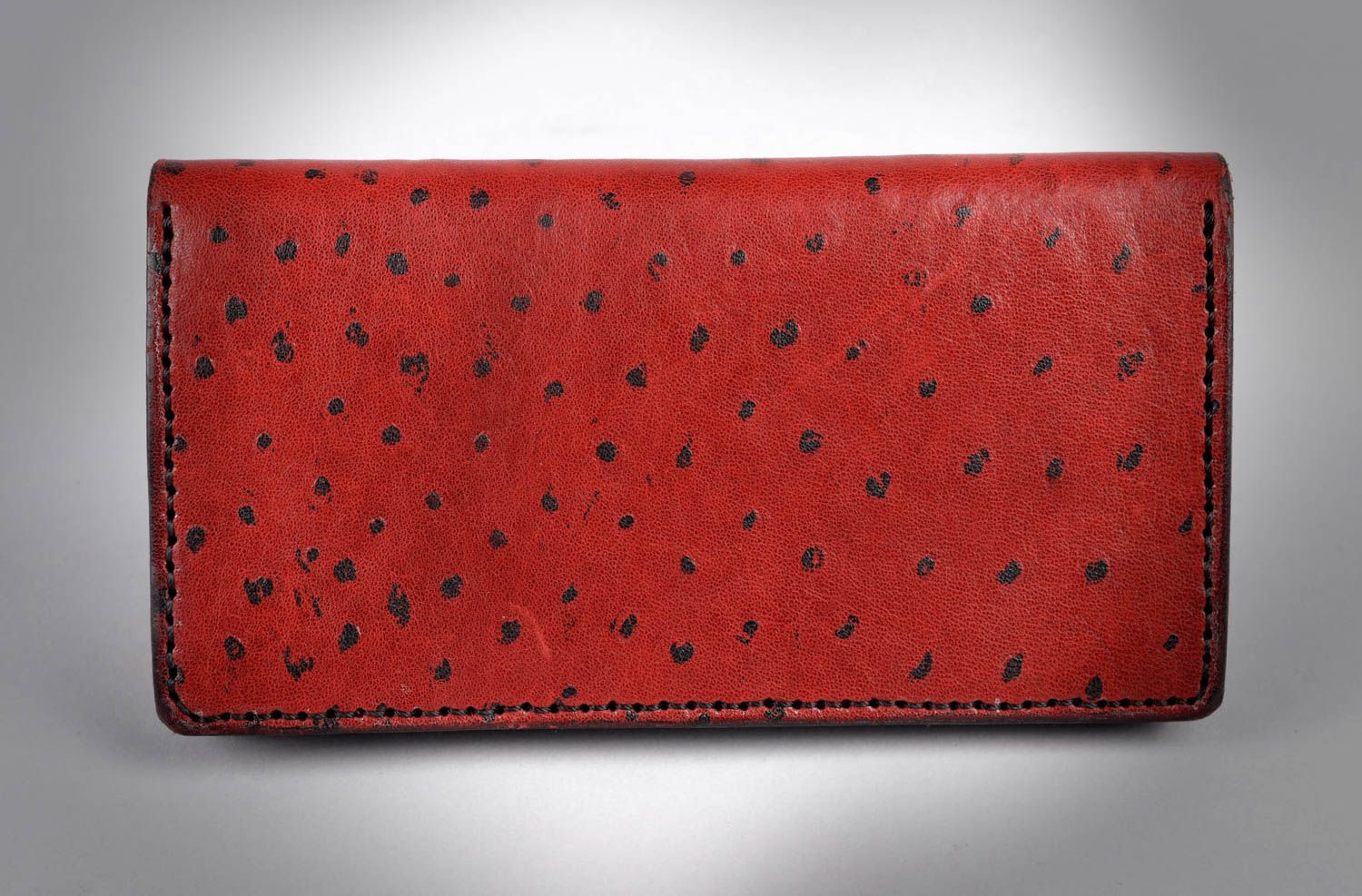 Handmade Designer Geldbörse Leder Geldbeutel Geschenk für Frauen schön rot foto 5