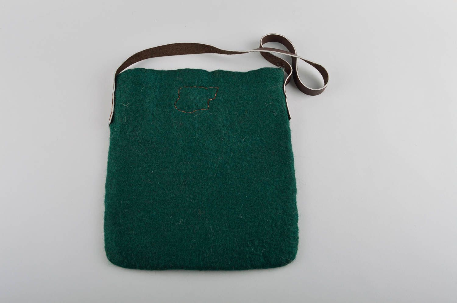 Сумка женская зеленая сумка ручной работы сумка валяние квадратная красивая фото 3