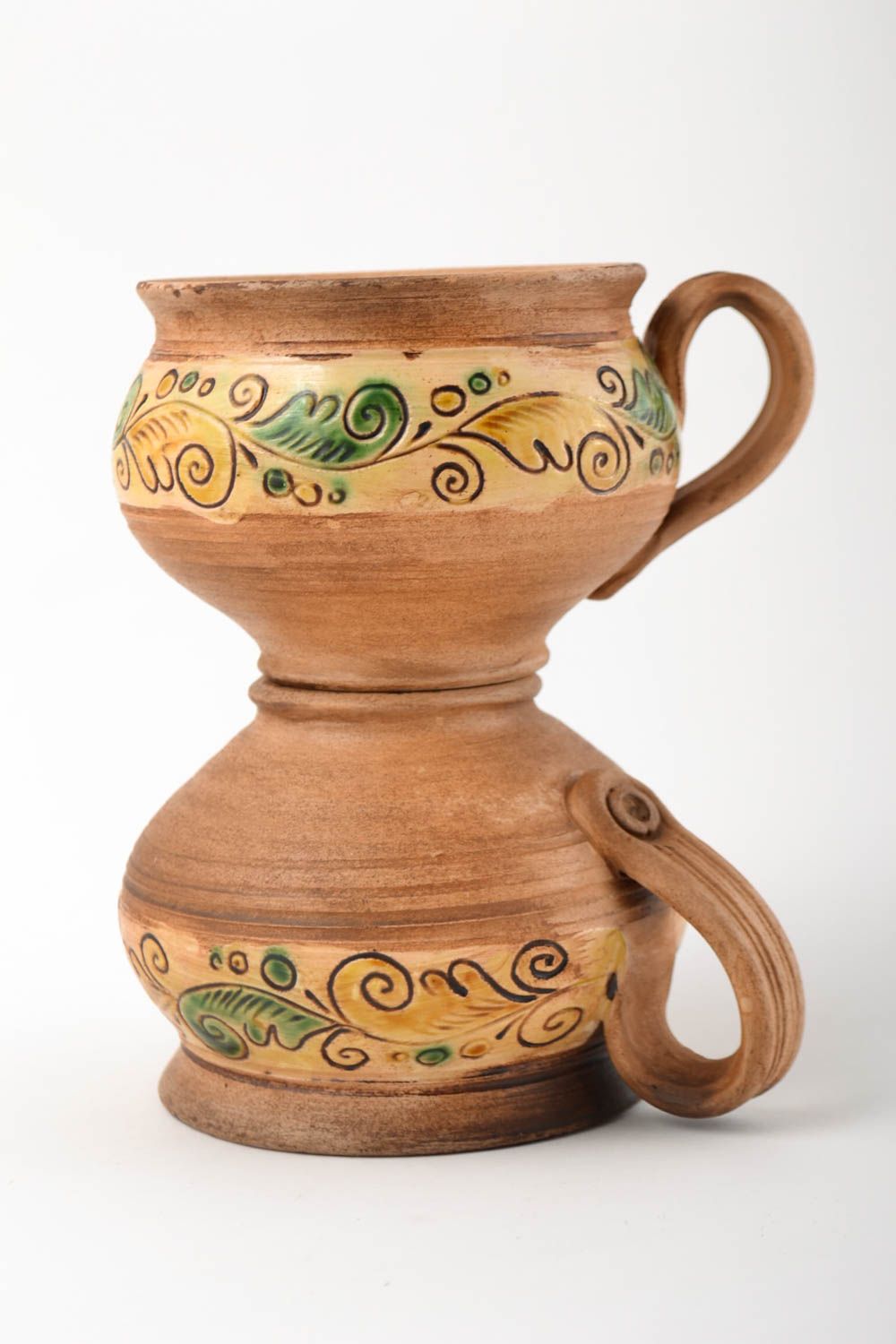 Tee Tassen handmade Keramik Geschirr Küchen Zubehör originelle Geschenke 2 Stück foto 2