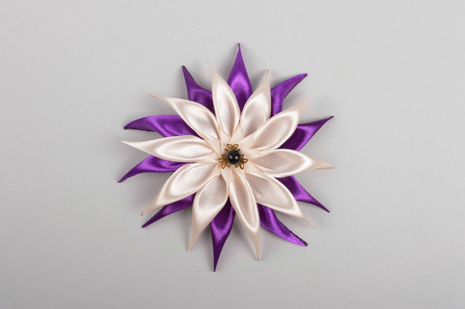 Авторское украшение ручной работы заколка с цветком аксессуар для волос фото 5
