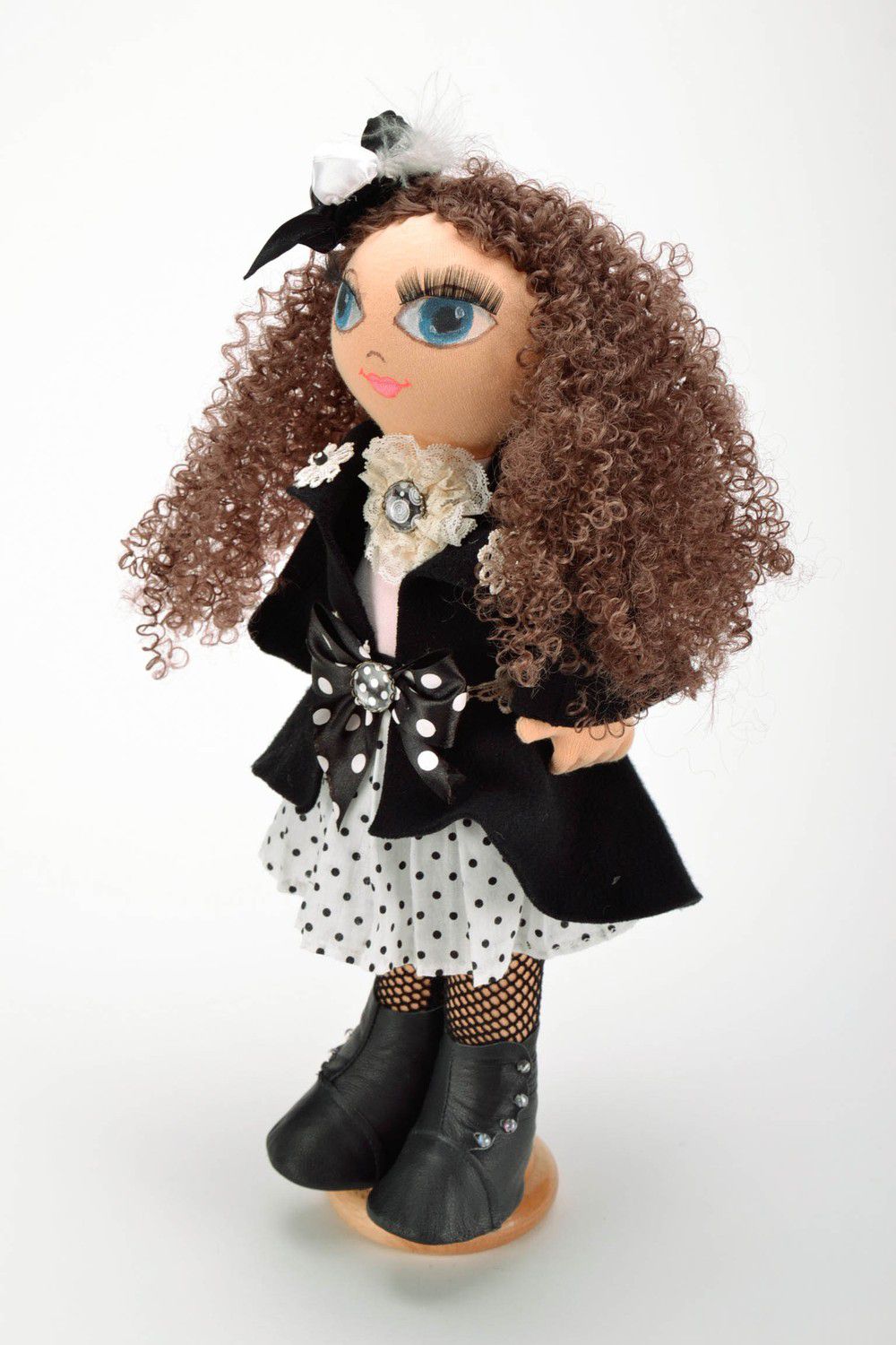 Soft doll in black with holder photo 2