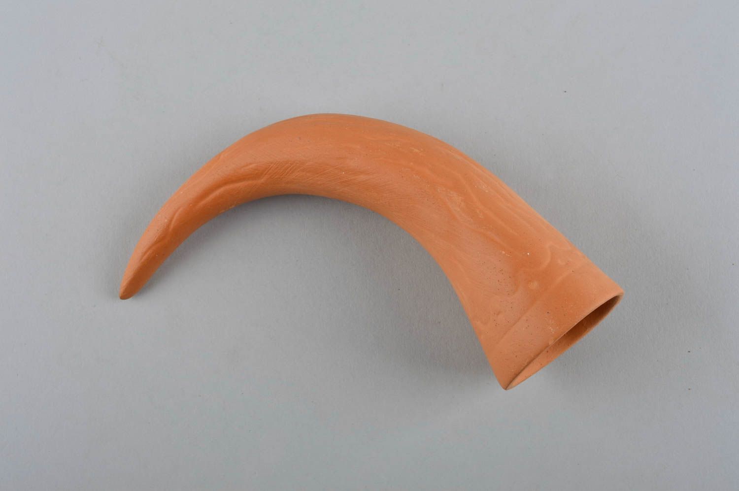 Handmade Trink Horn Keramik Behälter Geschenk für Männer aus Ton klein  foto 3