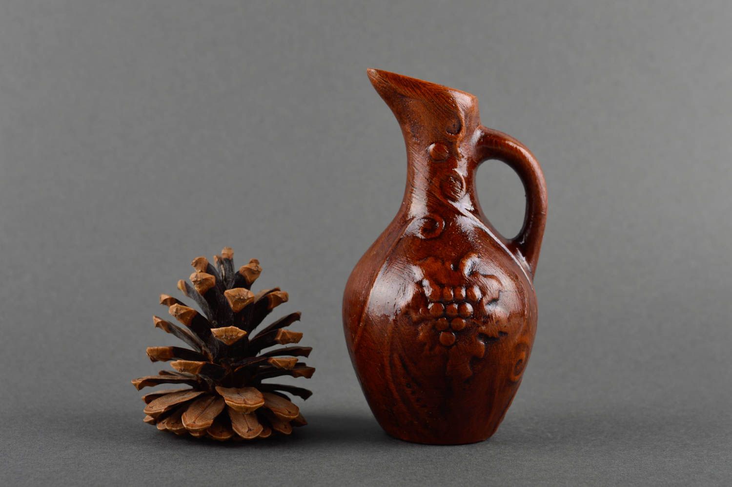 Garrafa de cerámica hecha a mano para vino regalo original botella ecológica   foto 1
