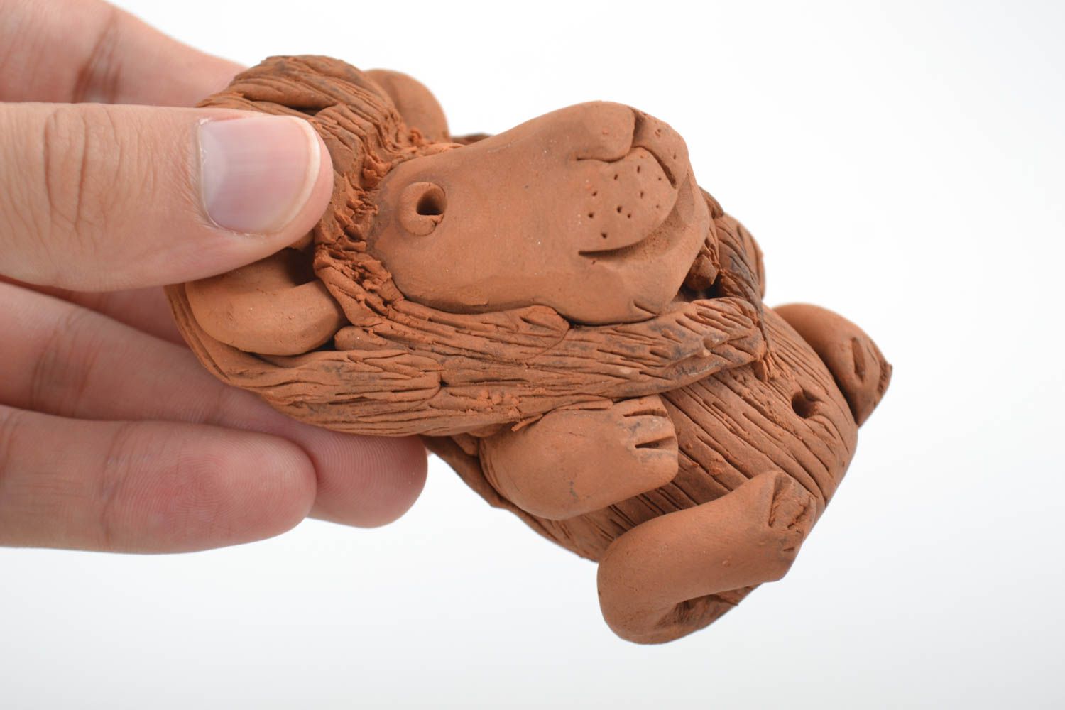 Leone in ceramica fatto a mano figurina divertente souvenir originale foto 4