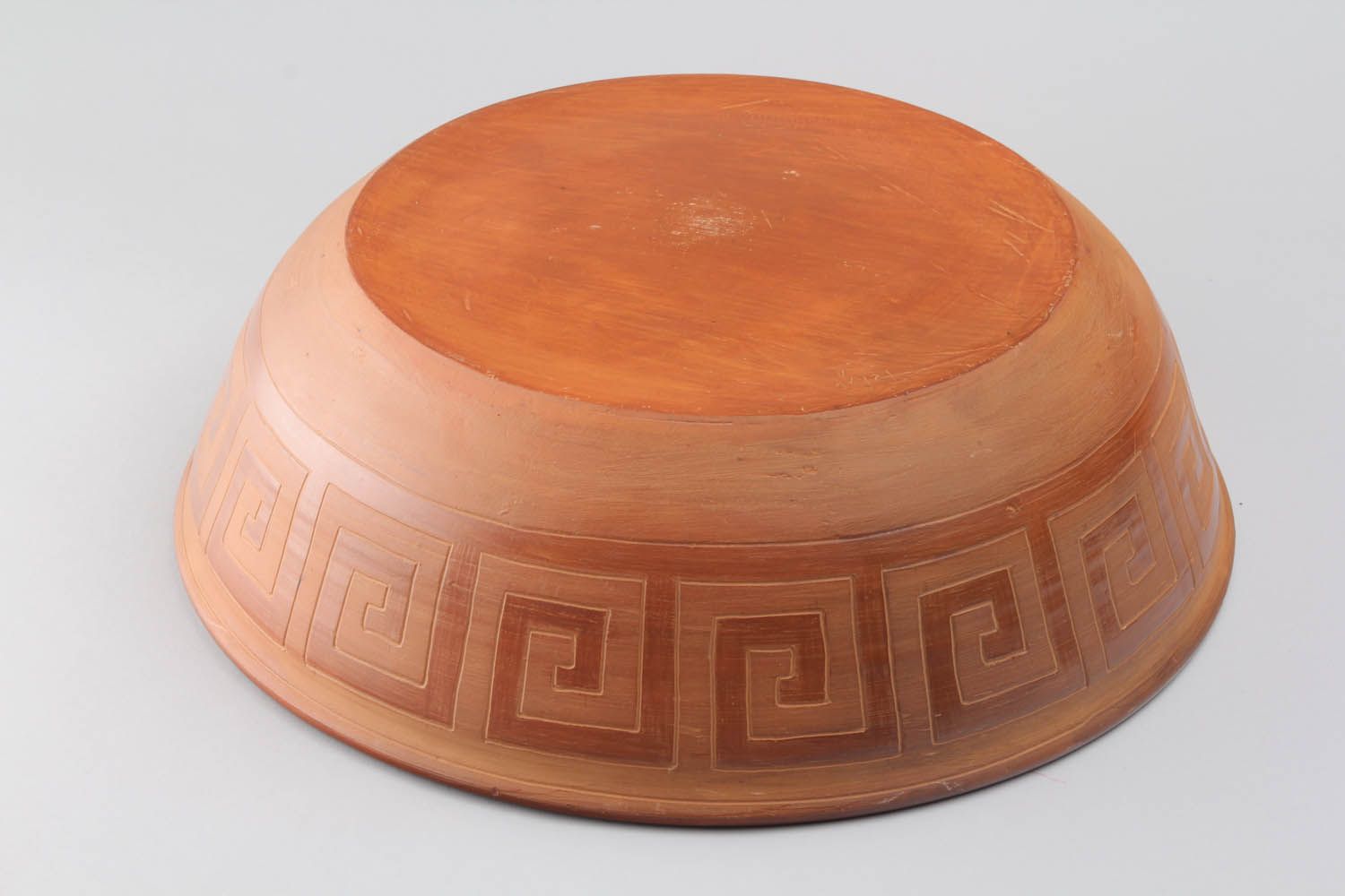 Tigela grande de argila feita à mão louça de cerâmica decorativa artesanal foto 4