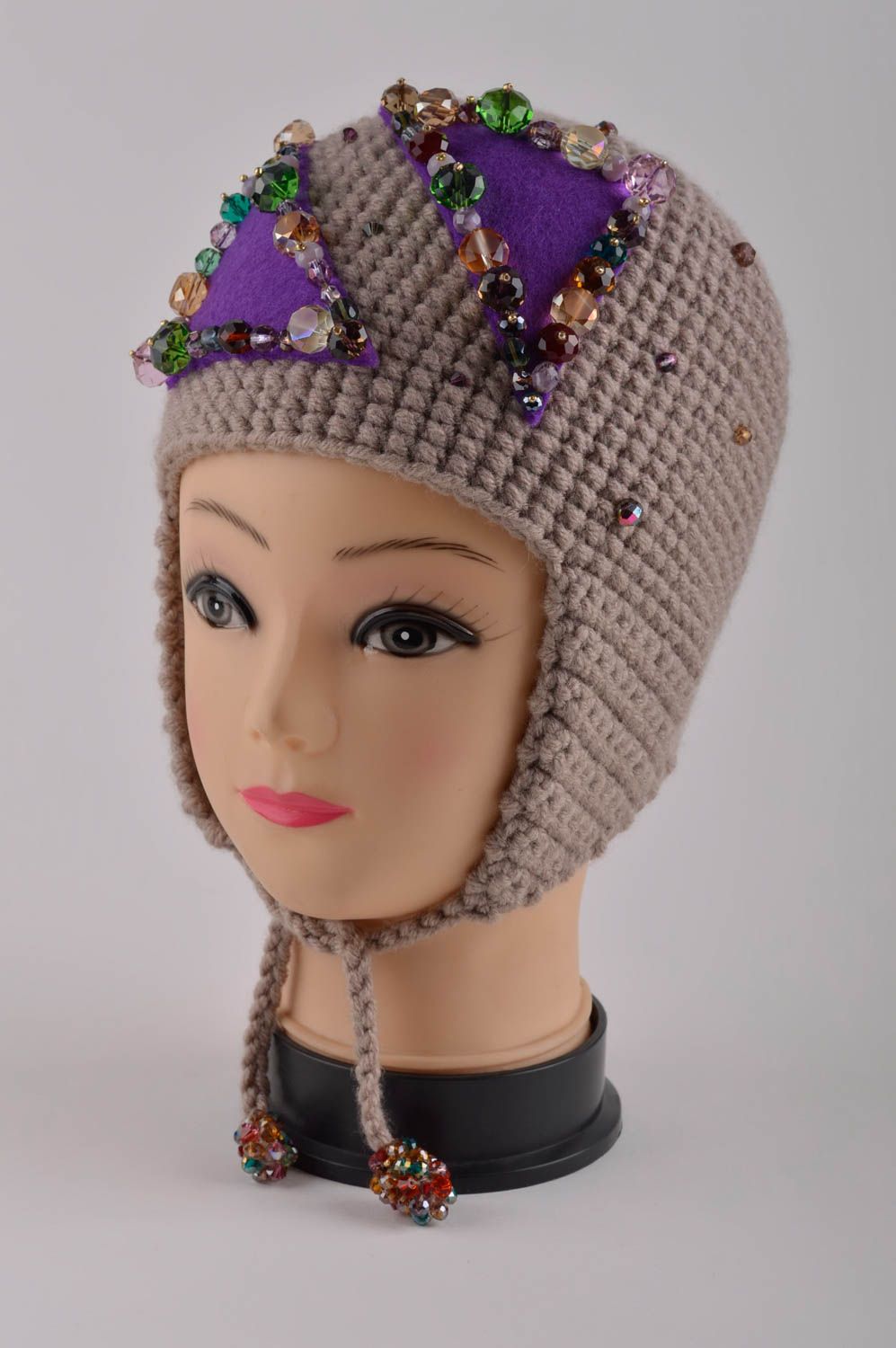 Handmade winter hat for women ladies hat warm hat designer accessories  photo 2