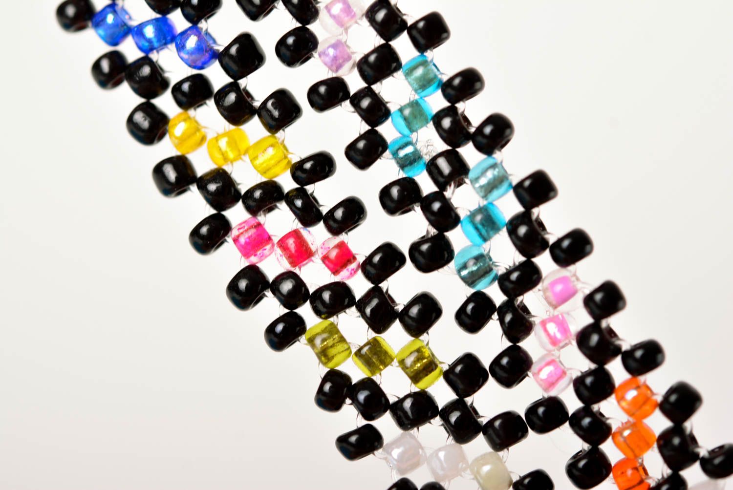 Bracelet perles rocaille Bijou fait main multicolore Accessoire pour femme photo 3