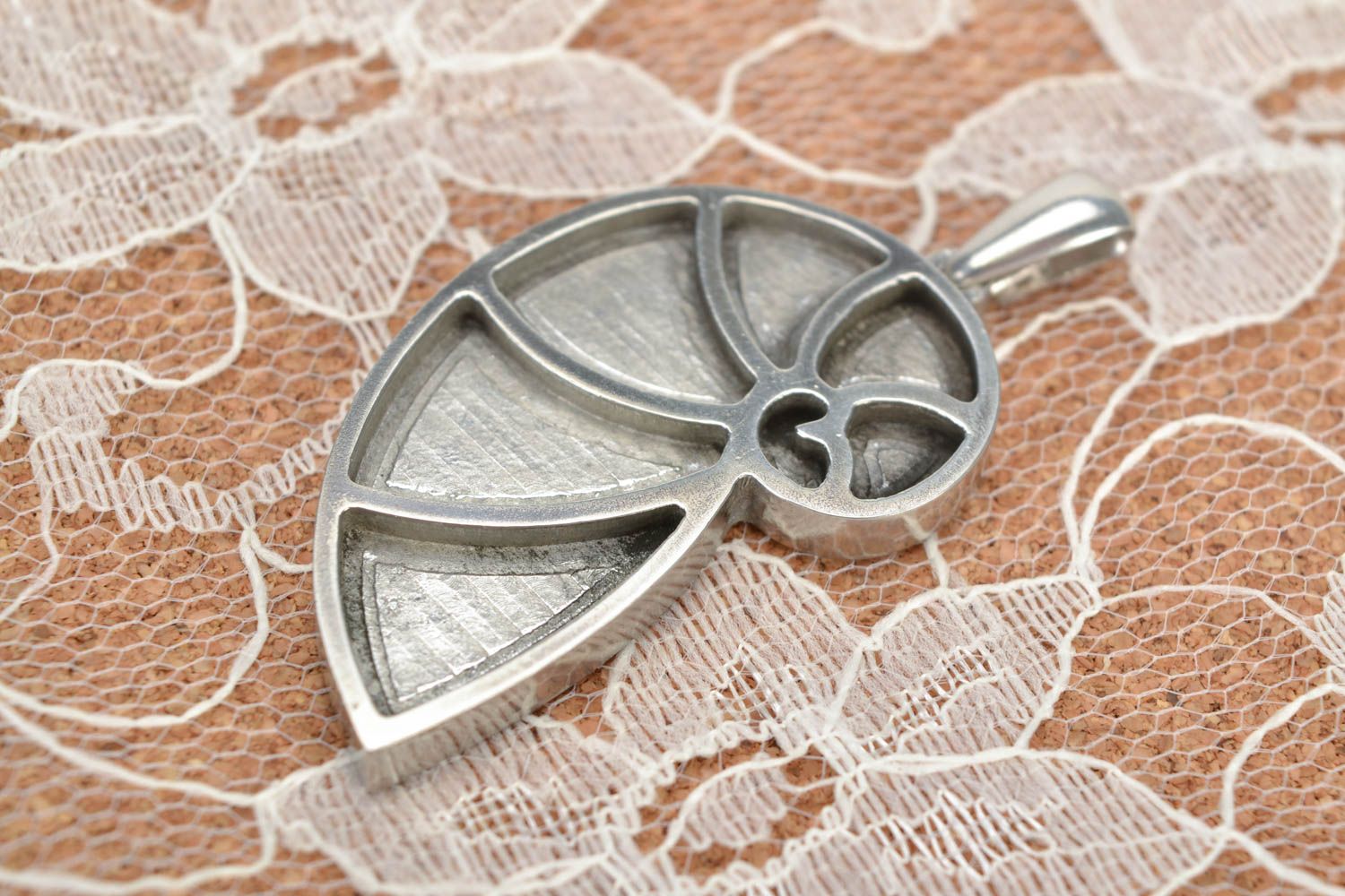 Handmade metal accessory for jewelry pendant creation stylish Cocoon photo 4