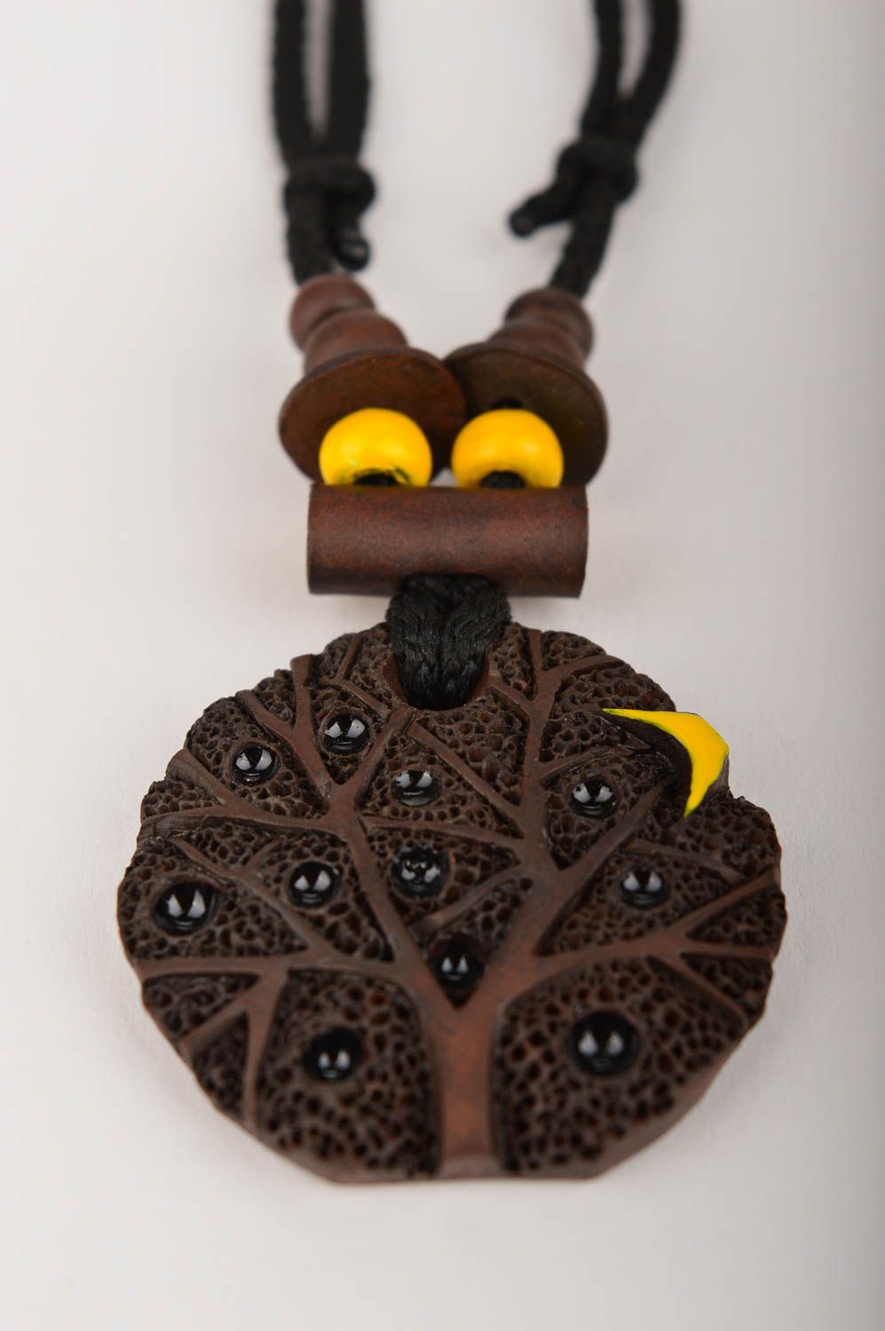 Handmade pendant gift ideas designer accessory unusual pendant clay accessory photo 4