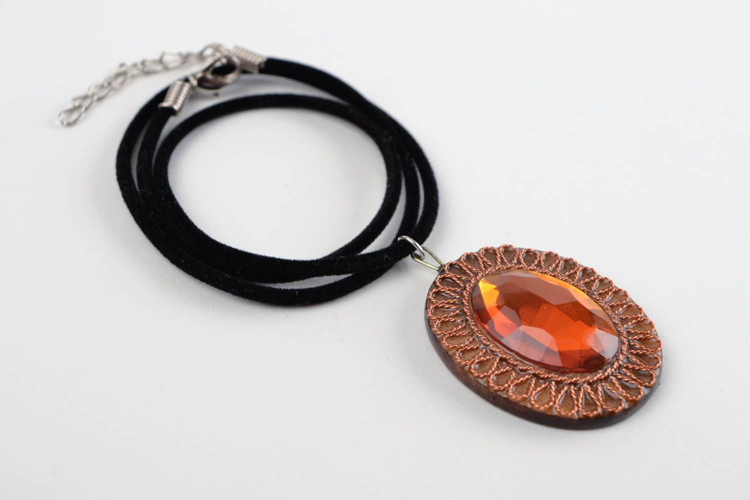 Handmade eco-friendly pendant designer unique jewelry present for woman photo 2