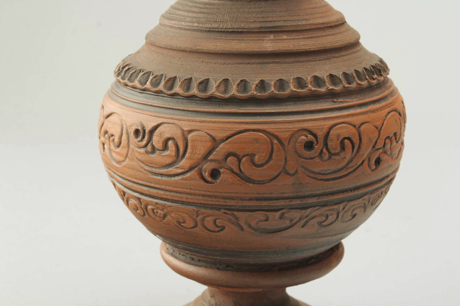 Candelero de cerámica hecho a mano foto 3