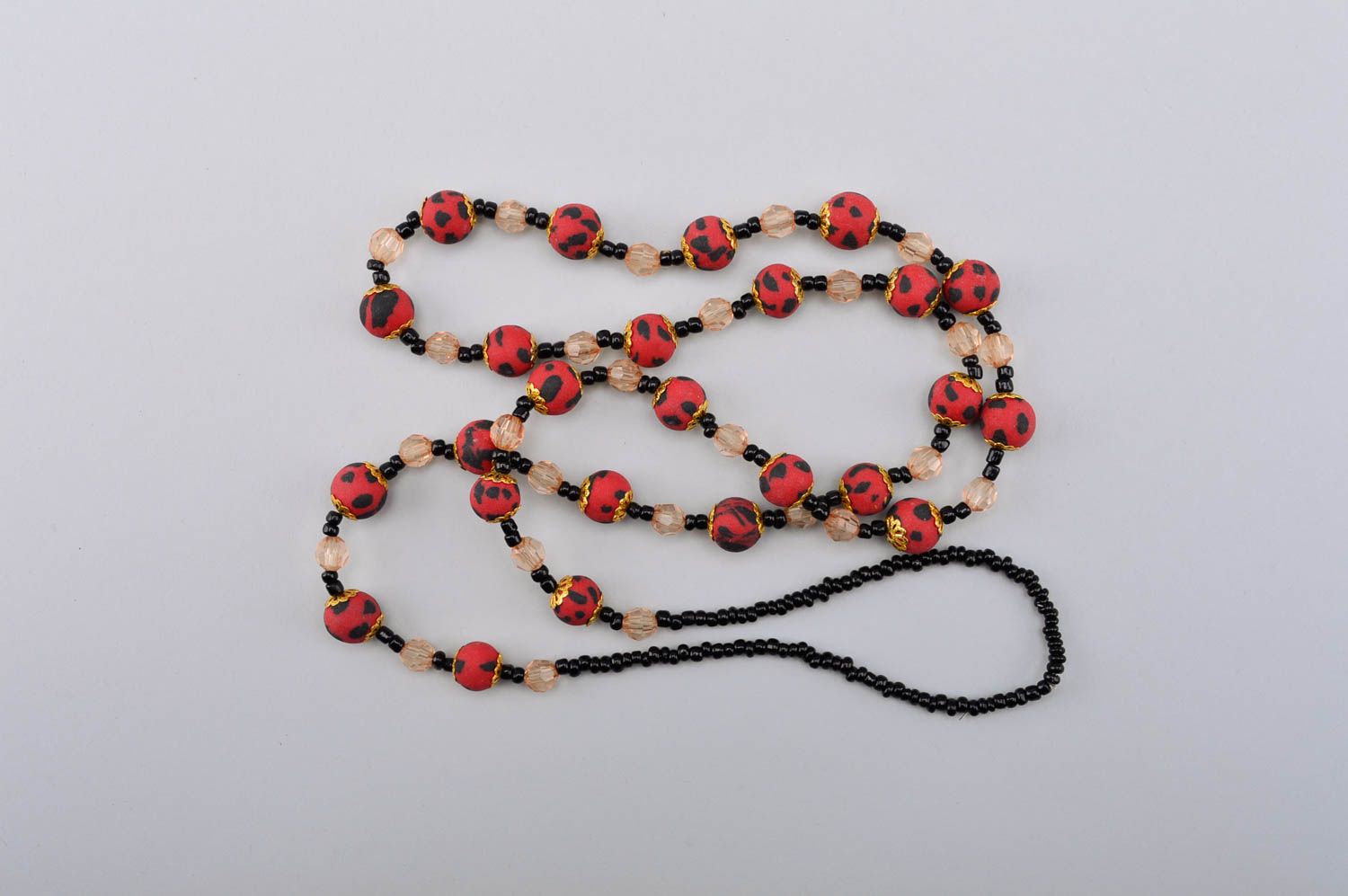 Stylish handmade beaded necklace plastic bead necklace polymer clay ideas photo 5