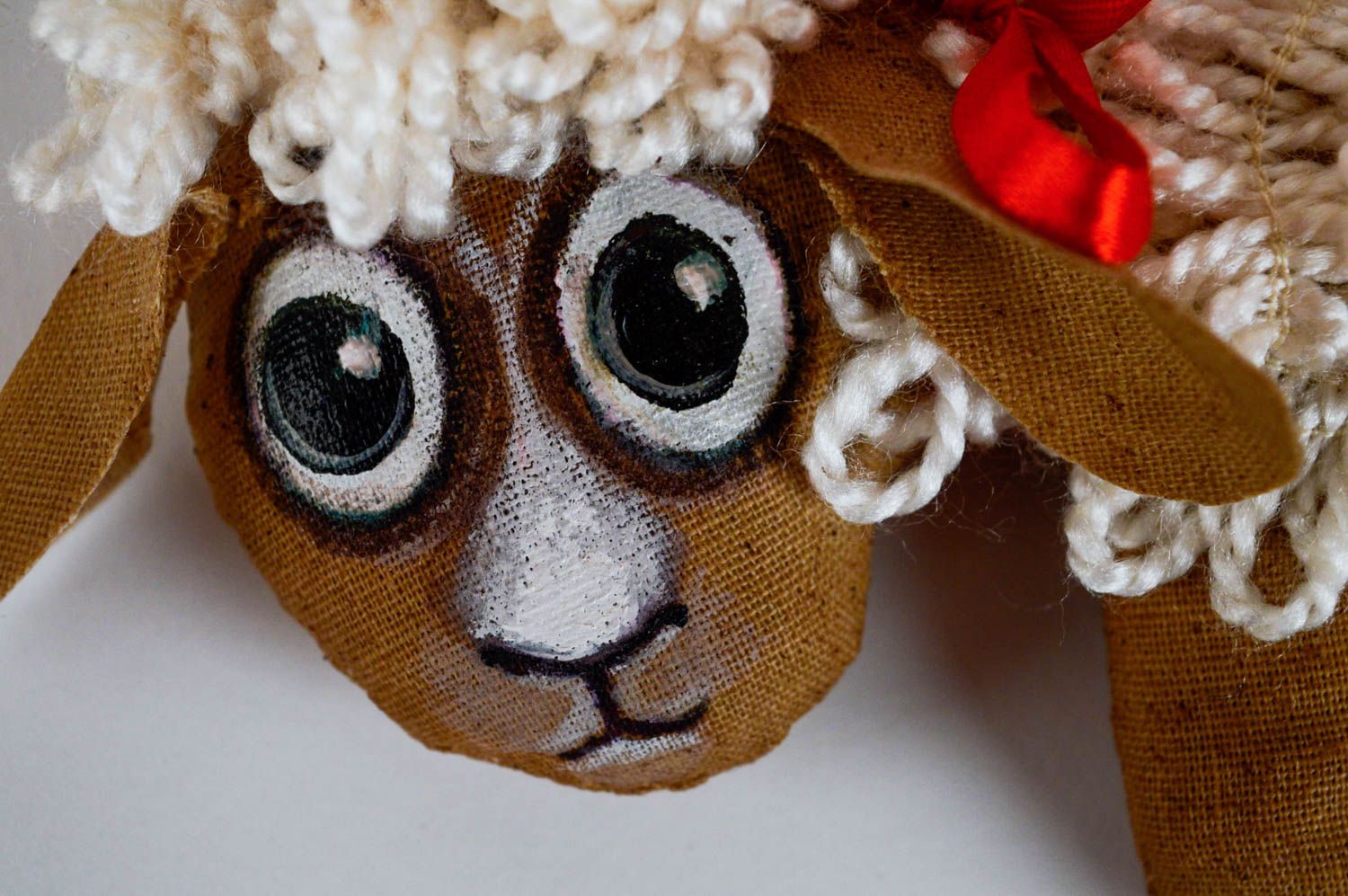 Мягкая игрушка овечка для интерьера дома ароматизированная расписная хенд мейд фото 4