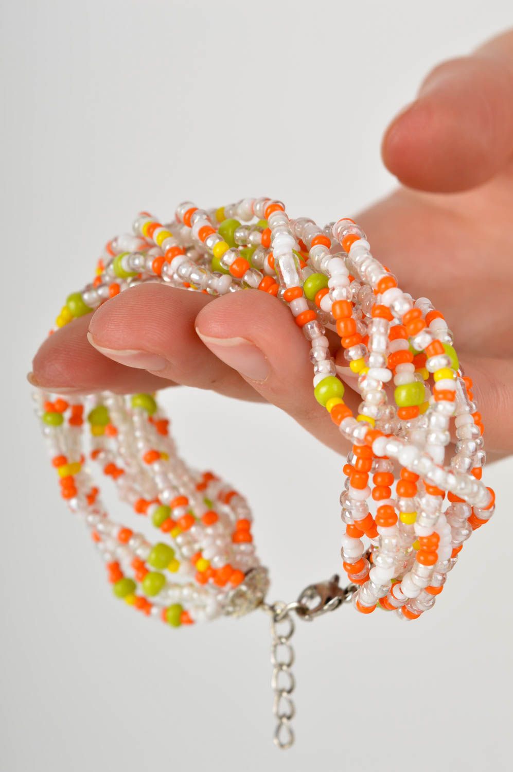 Bracelet perles de rocaille Bijou fait main design mode Cadeau original fille photo 5