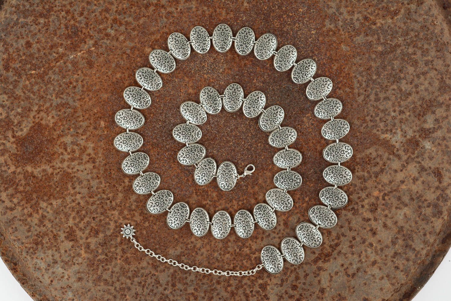 Metal necklace-belt with Byzantine patterns photo 1