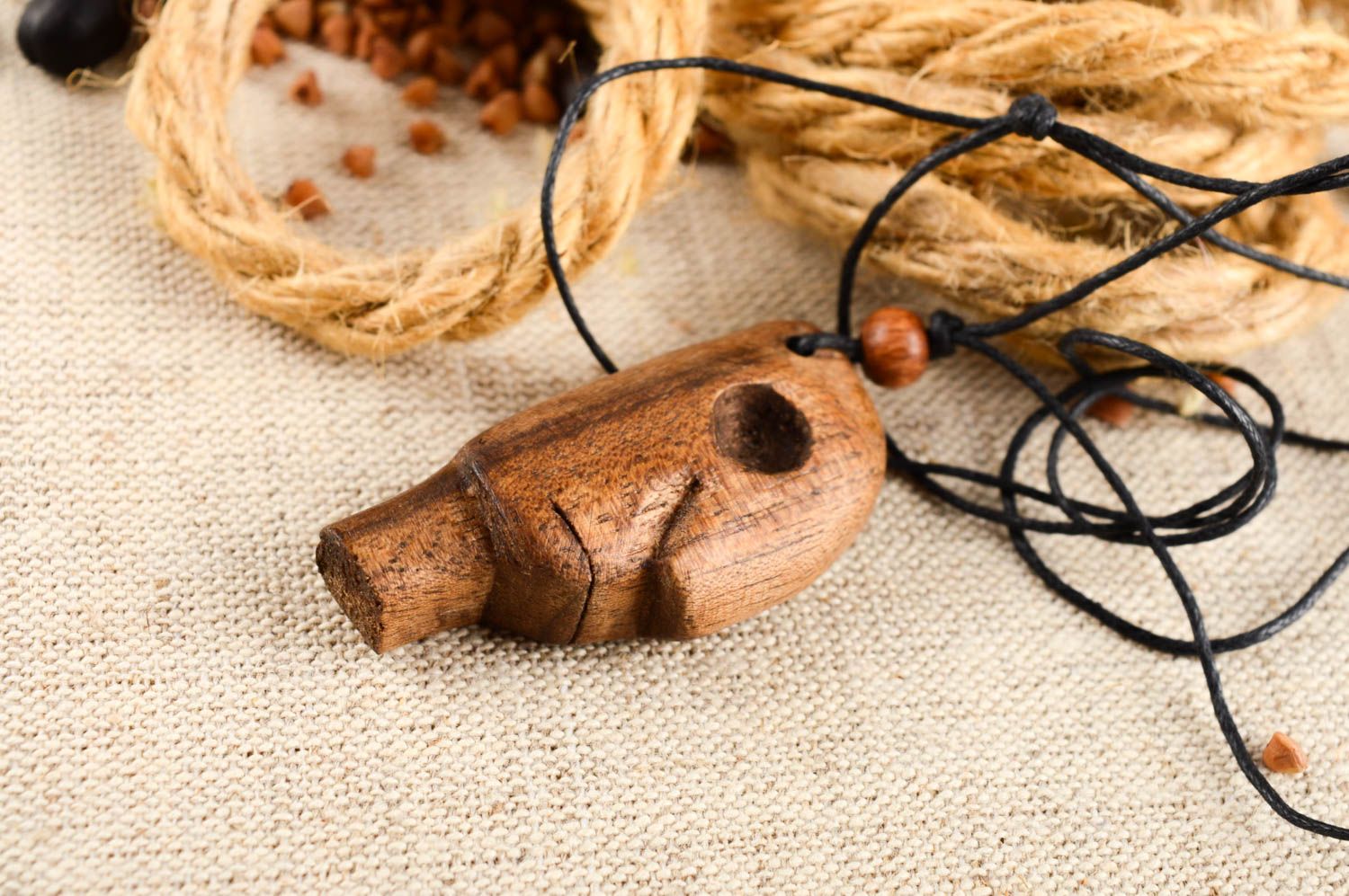 Unusual handmade wooden pendant neck pendant wood craft costume jewelry photo 1