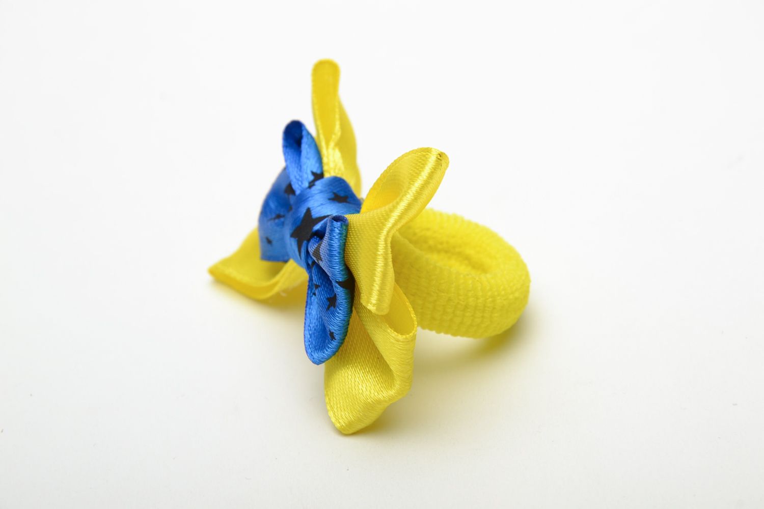 Hair tie with ribbon bow photo 3