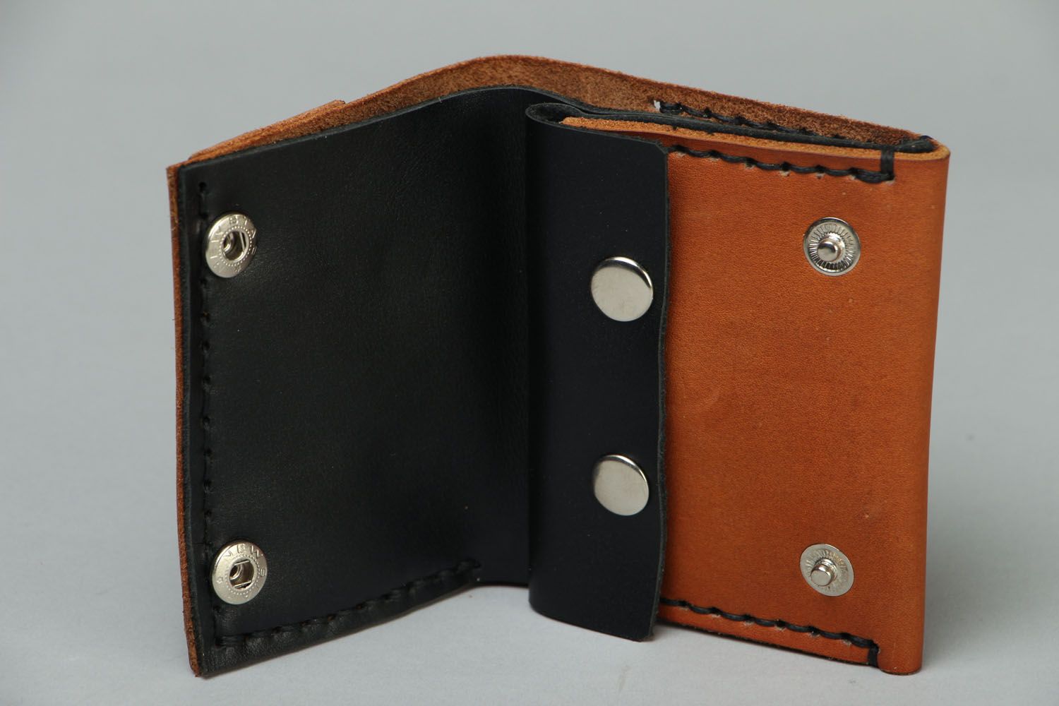 Homemade leather wallet photo 3