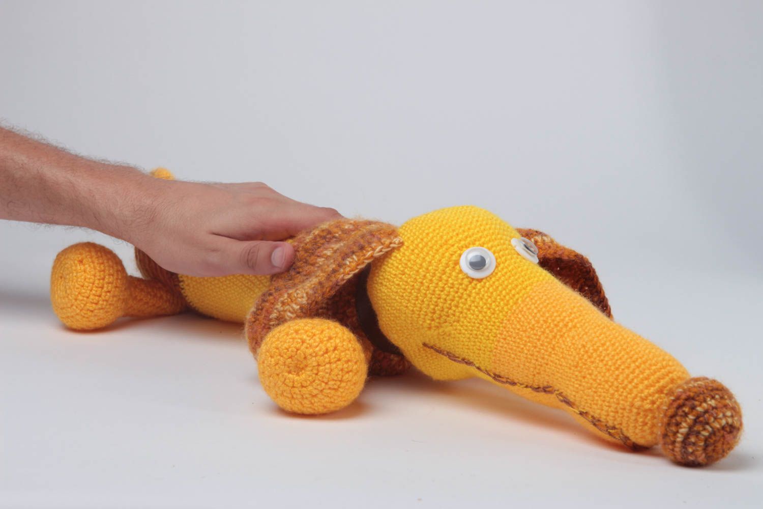 Spielzeug für Kinder weiches Kuscheltier handgemachtes Kuscheltier Hund foto 5
