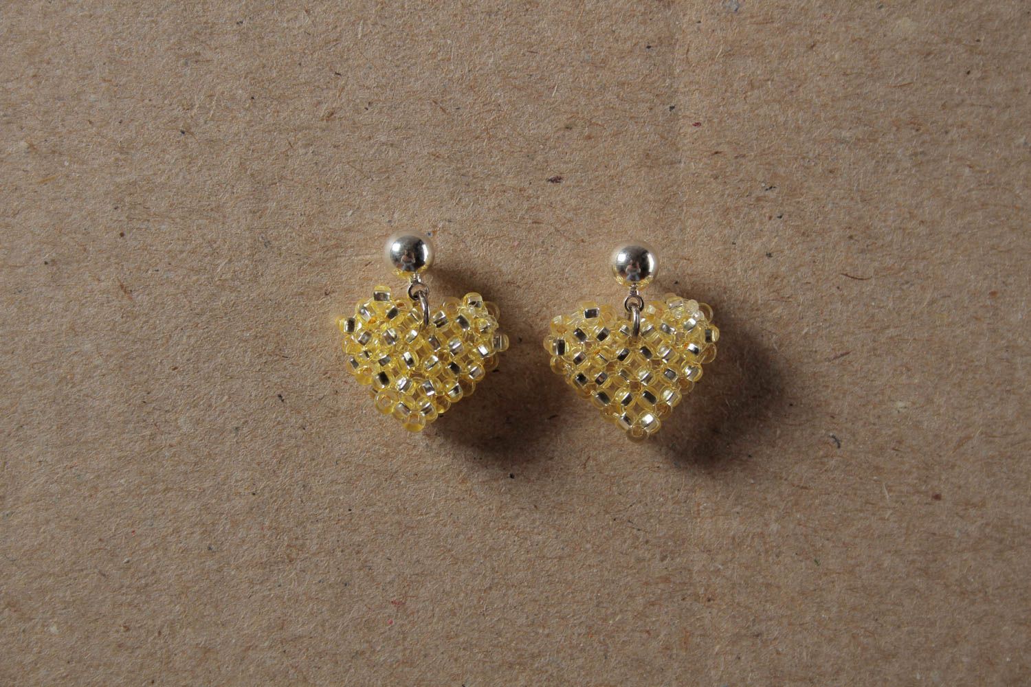 Juwelier Modeschmuck handmade gelbe handgemachte Ohrringe Glasperlen Schmuck foto 4