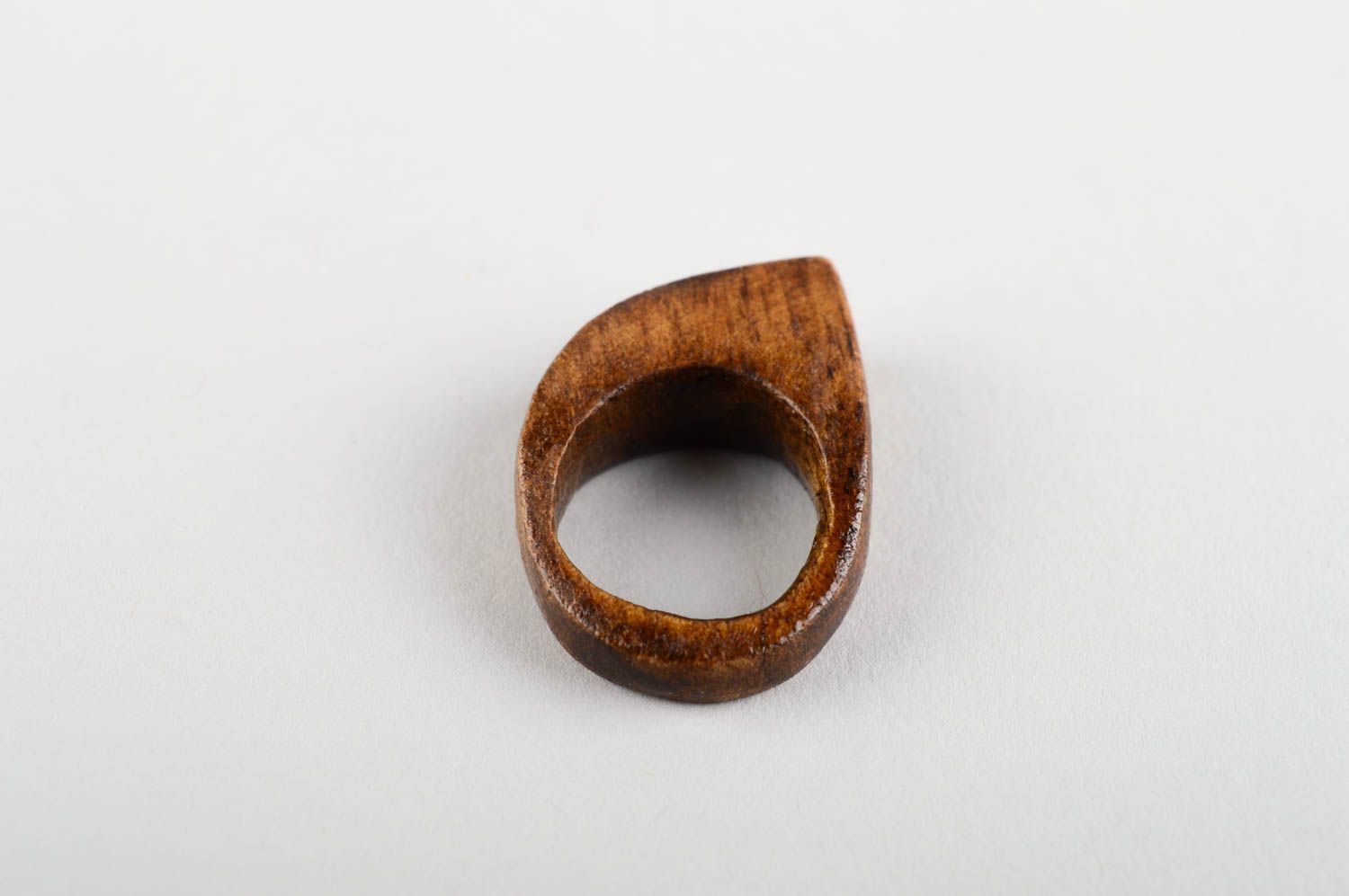 Кольцо ручной работы необычное кольцо из дерева кольцо для девушки милое фото 2