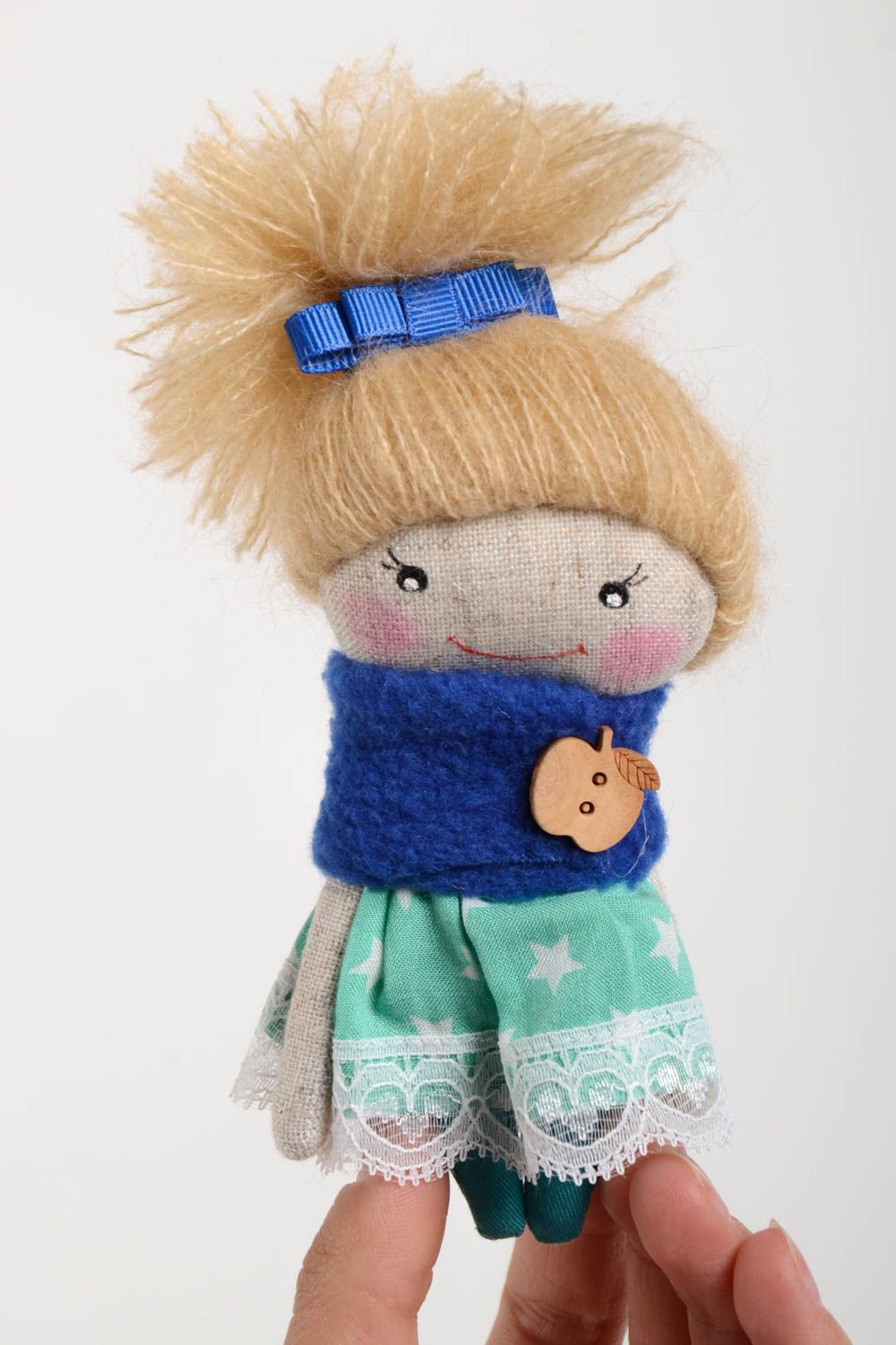 Кукла ручной работы кукла из ткани авторская кукла красивая для детей и дома фото 2