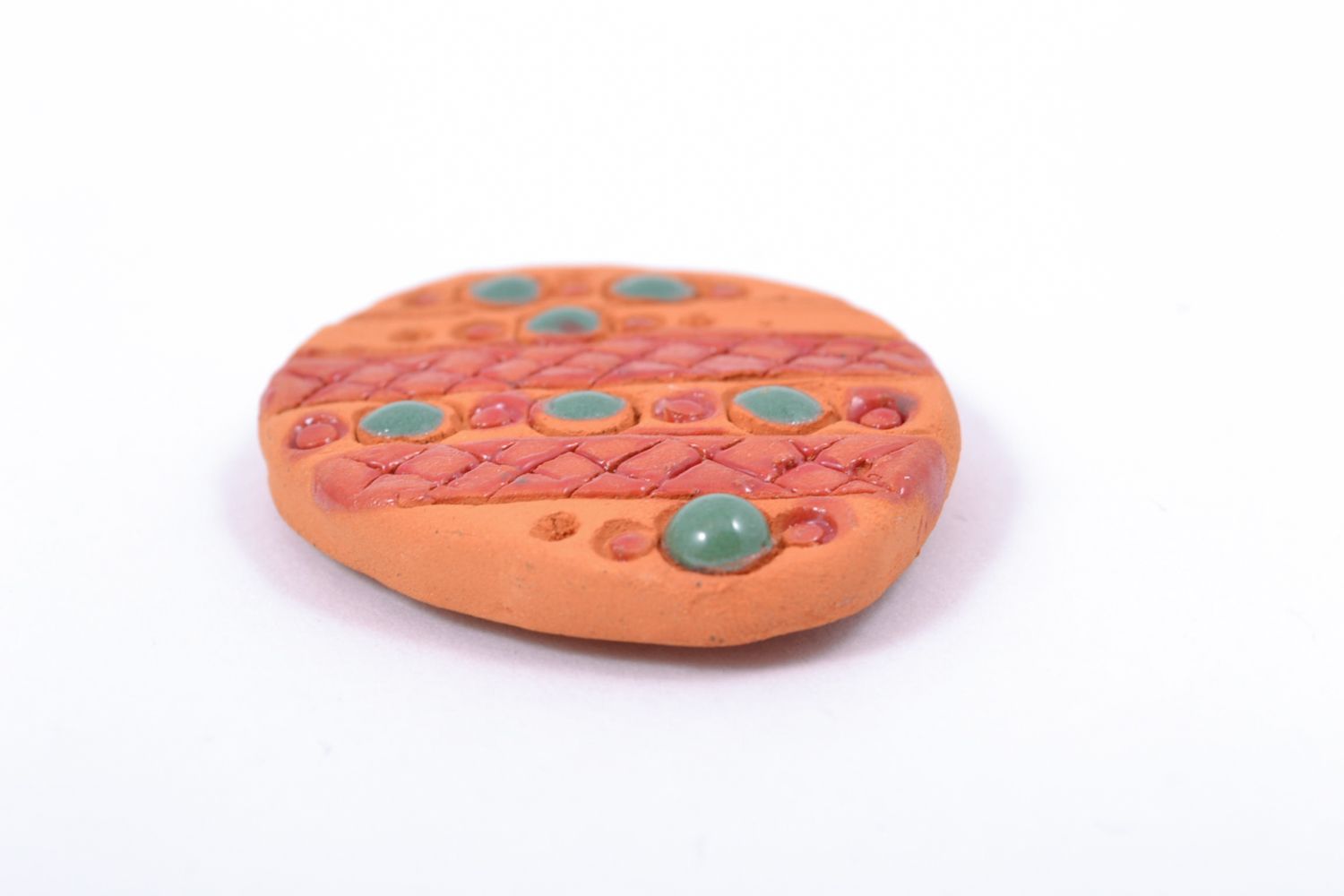 Ceramic fridge magnet with ornament photo 4