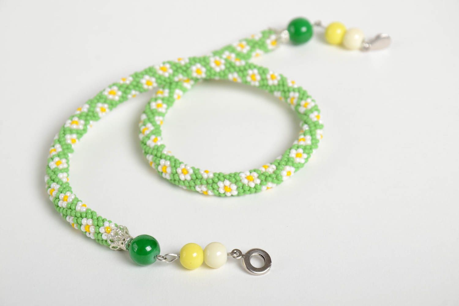 Lovely handmade necklace designer unusual accessories stylish beautiful jewelry photo 5