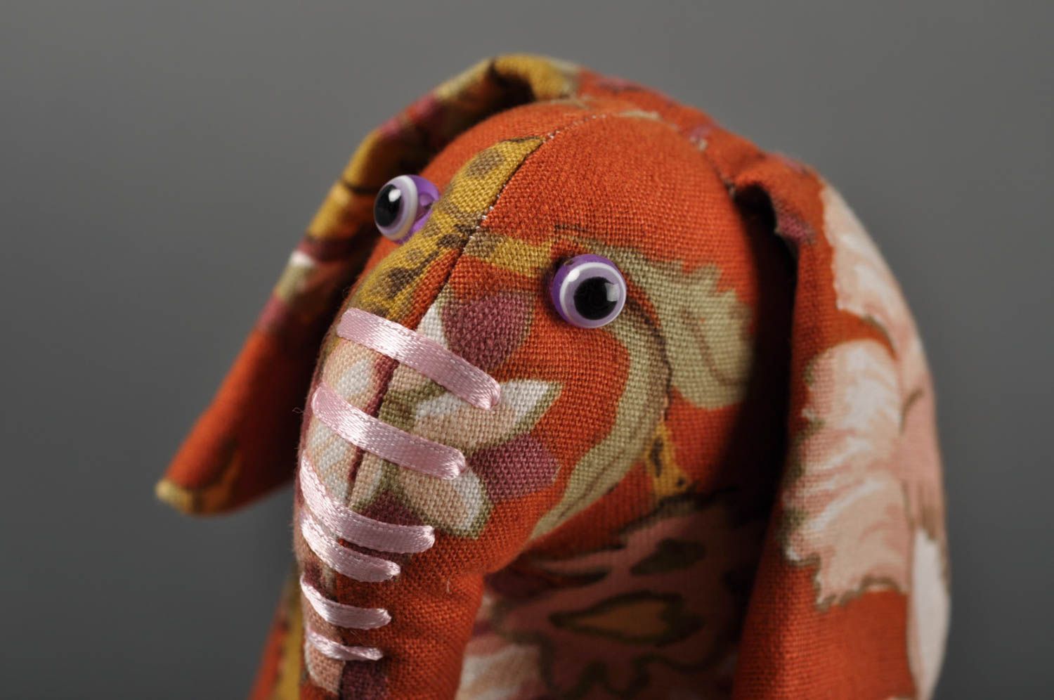 Игрушка слоник ручной работы детская игрушка с росписью мягкая игрушка фото 2