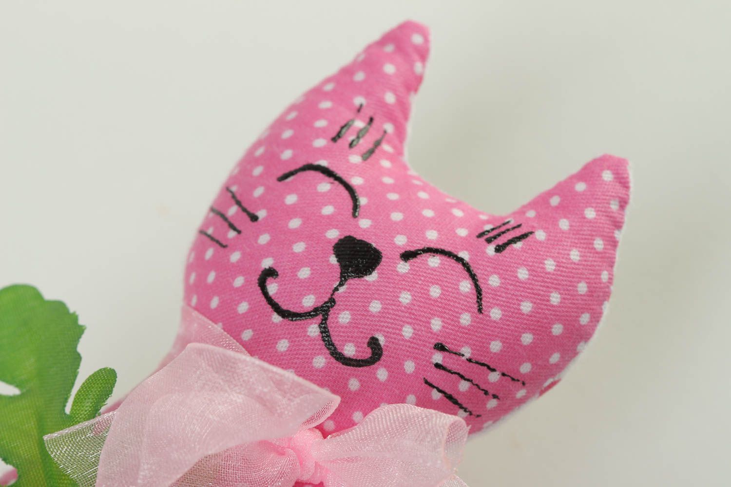 Peluche chat Jouet en tissu fait main Décoration chambre enfant cadeau photo 3