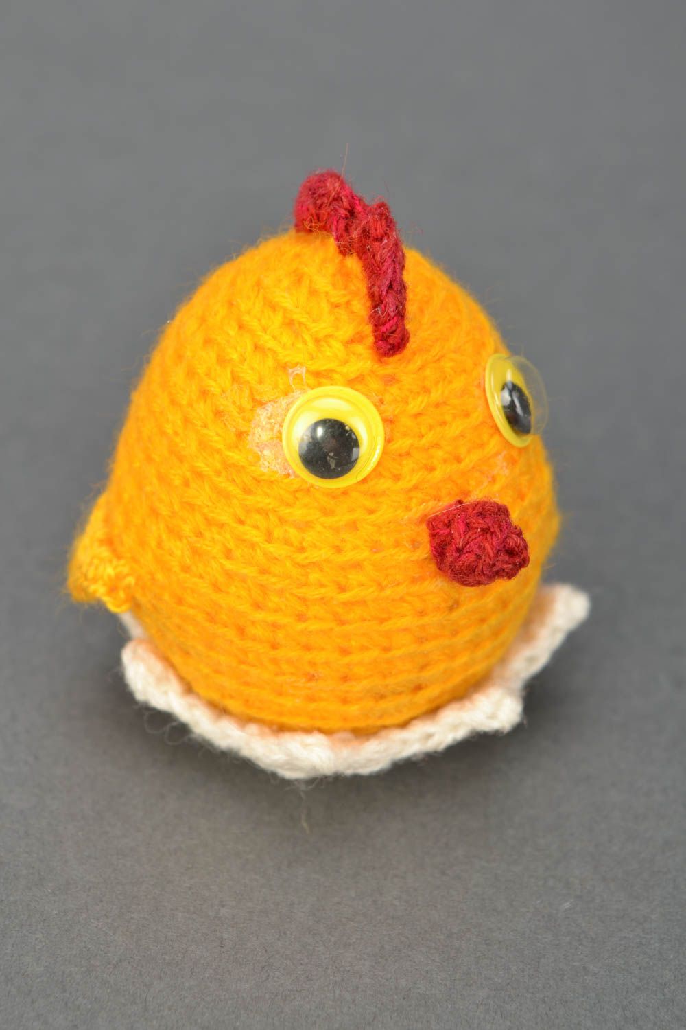 Poule de Pâques tricotée décorative artisanale photo 3