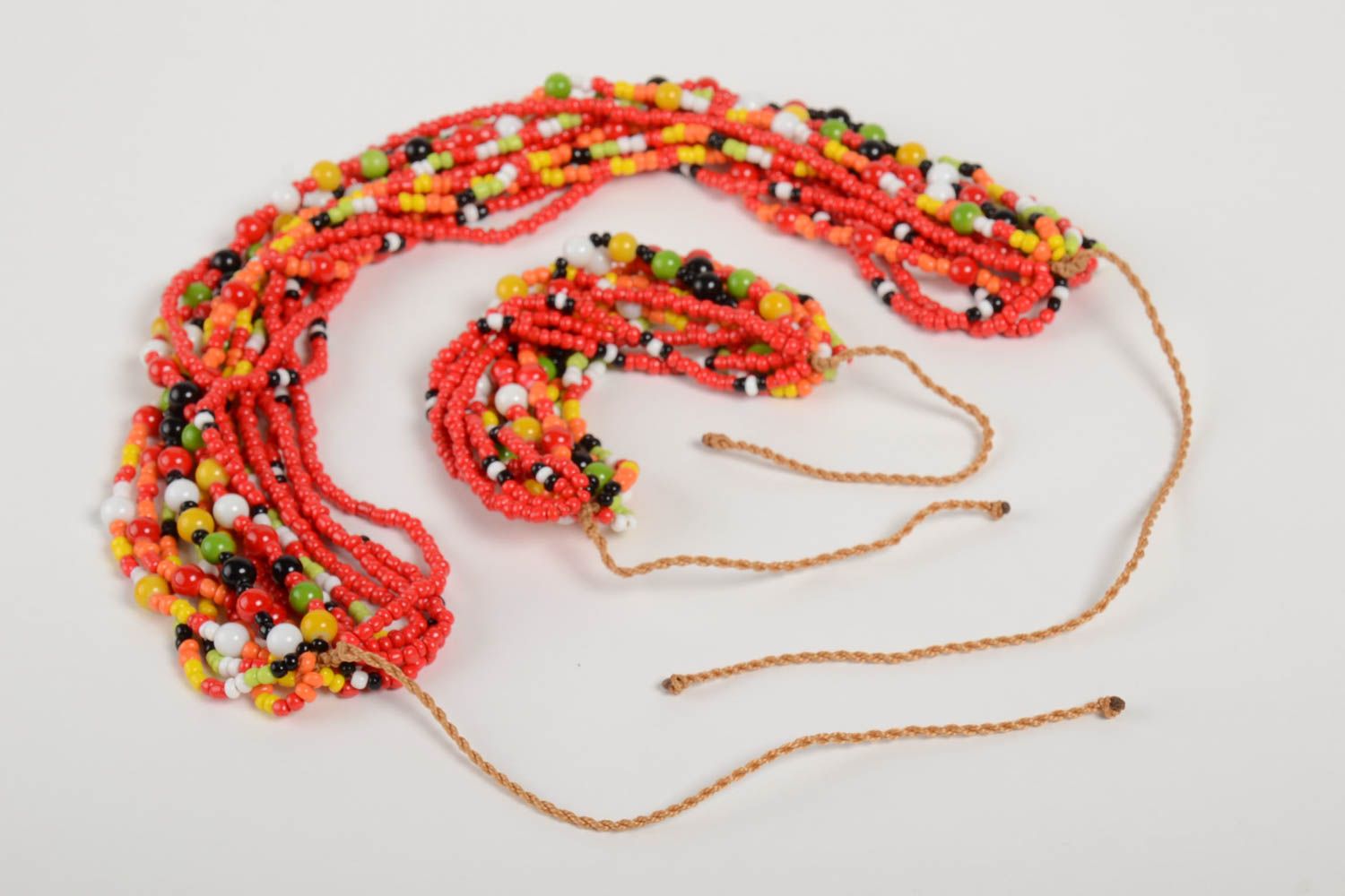 Parure bijoux Collier ethnique fait main bracelet multicolores Accessoires femme photo 3