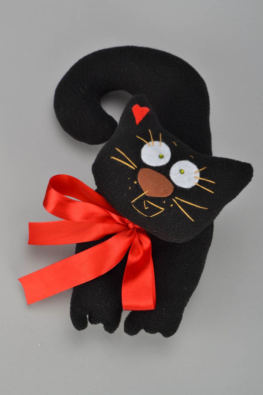 Fabric toy Cat with Curled Tail photo 7