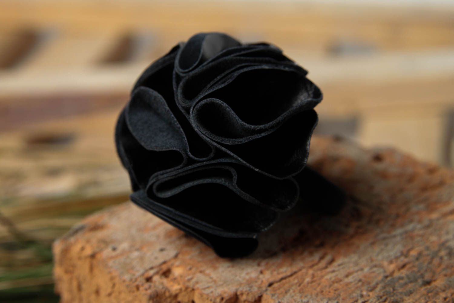 Handmade hair accessories leather good hair tie flowers for hair gifts for girls photo 1