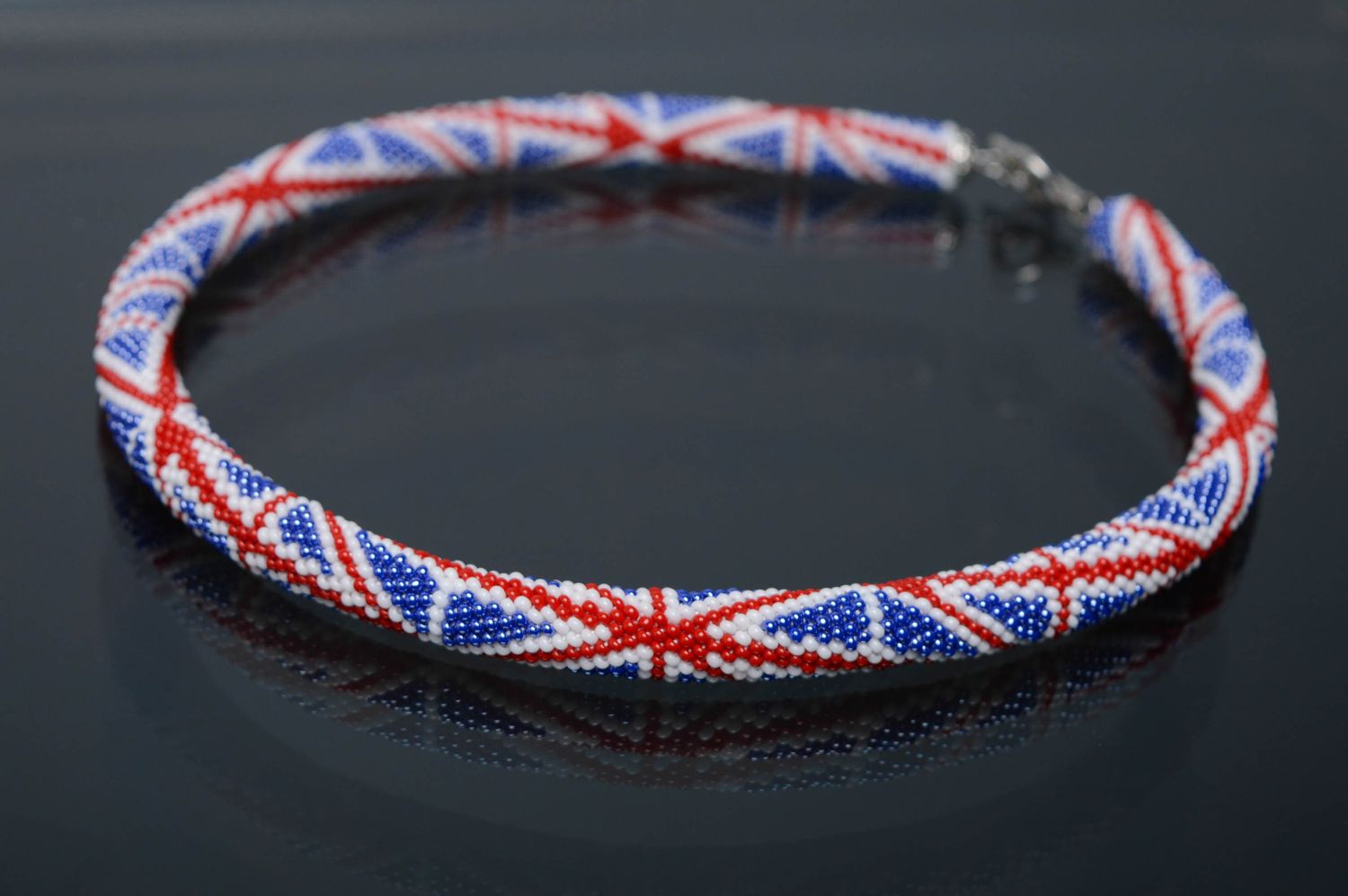 Homemade beaded cord necklace London photo 1
