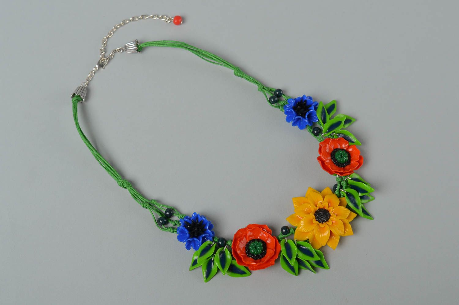 Beaded necklace handmade jewelry beaded jewelry for women flower necklace photo 2